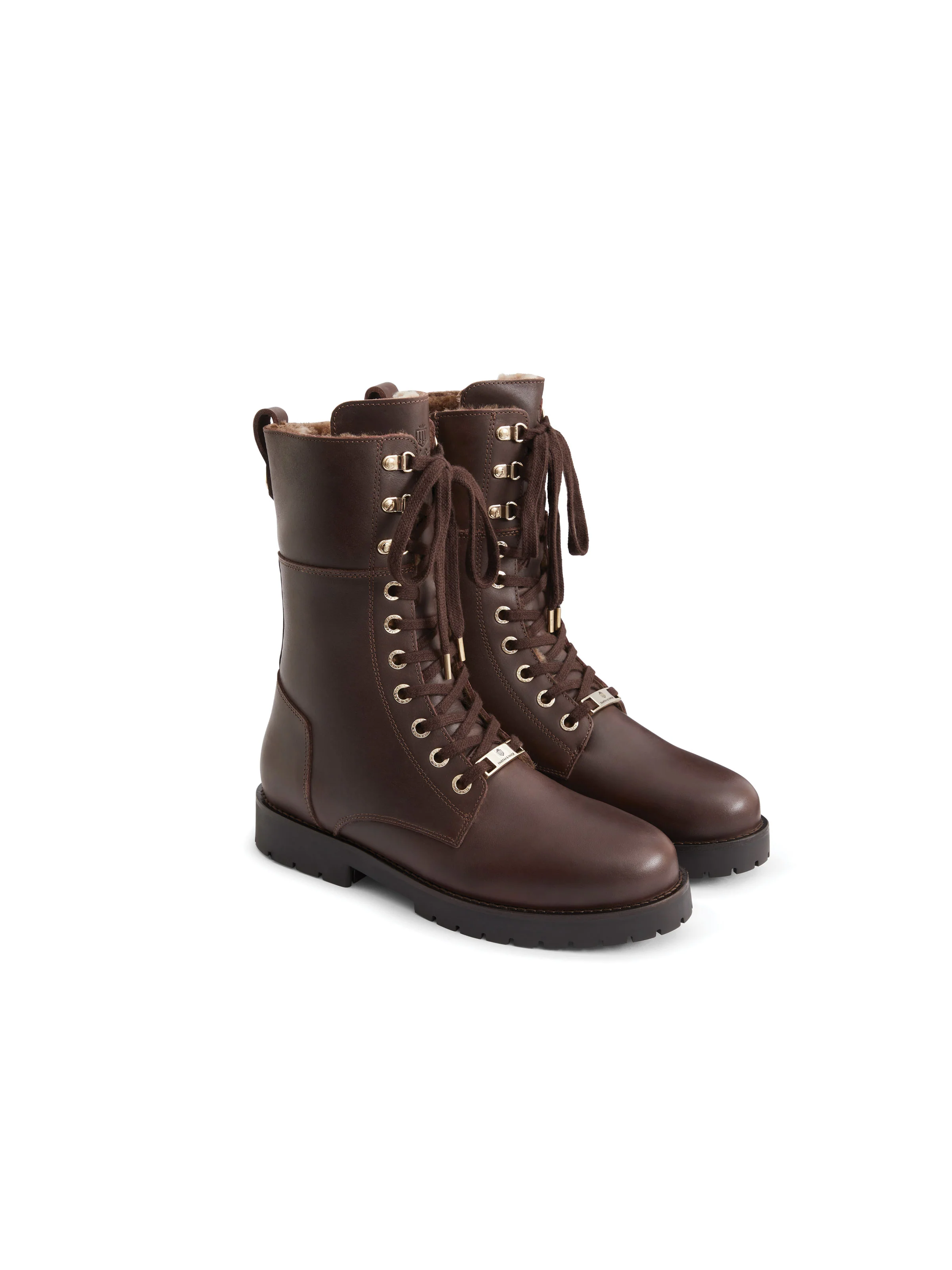 Anglesey Mahogany Leather Combat Boots - Image 2