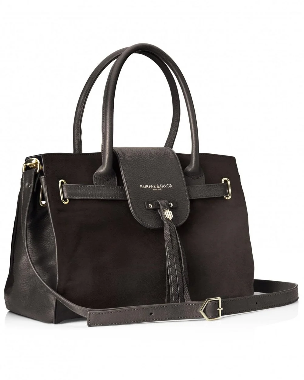 Windsor Leather and Suede Handbag - Image 8