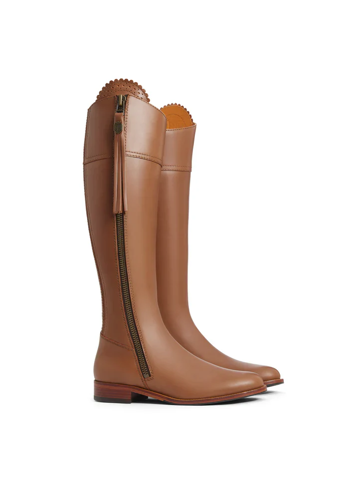 Women's Regina Leather Flat Boots (Regular Fit) - Image 3