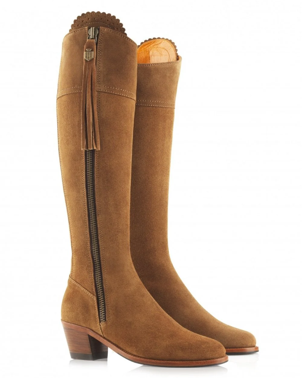Women's Regina Suede Heeled Boots (Sporting Fit)