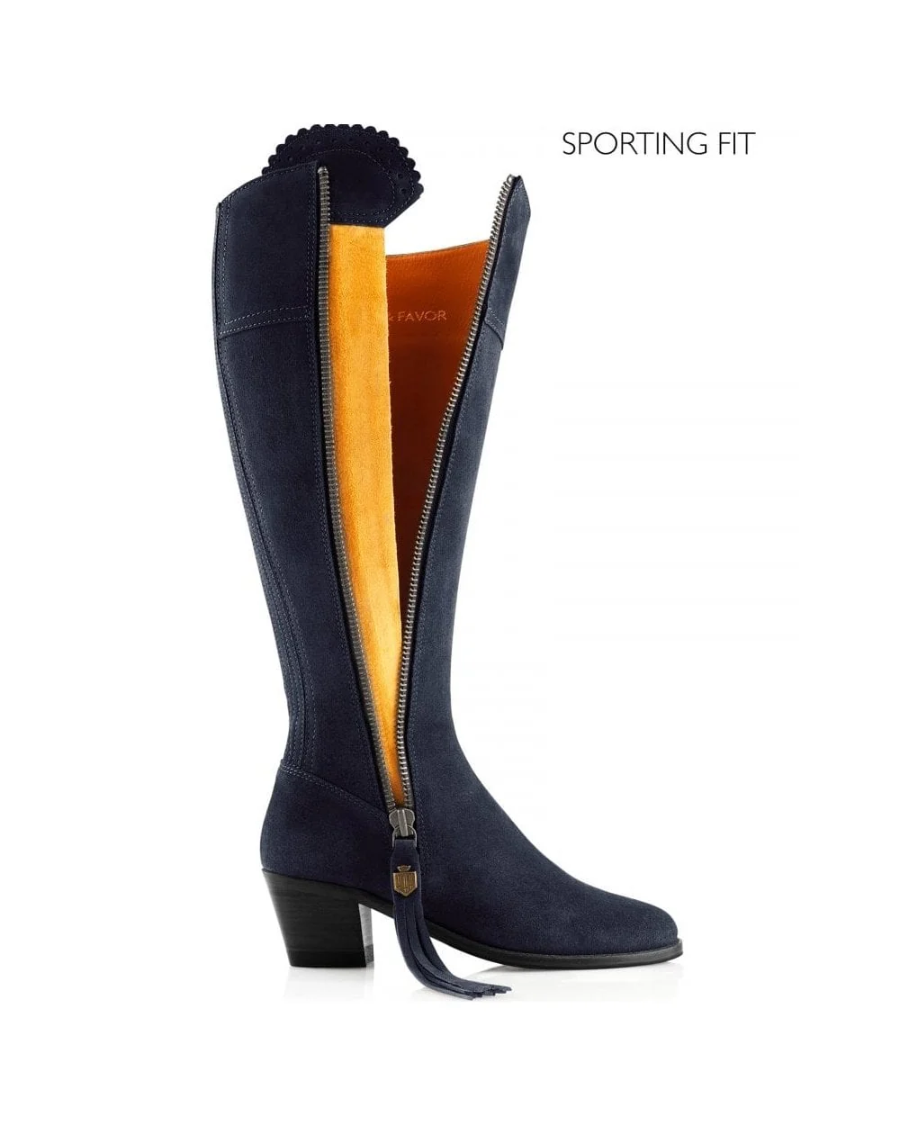 Women's Regina Suede Heeled Boots (Sporting Fit) - Image 6