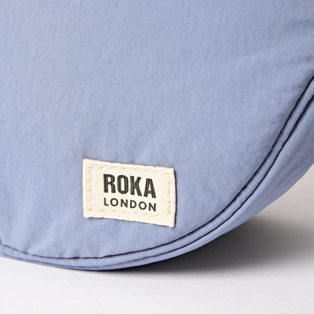 Farringdon Half Moon Bag in Retro Blue Taslon - Image 3