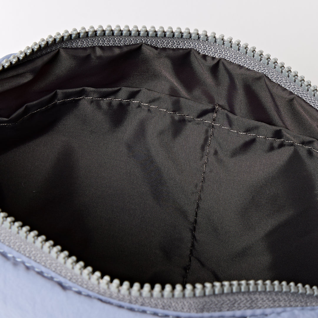 Farringdon Half Moon Bag in Retro Blue Taslon - Image 4