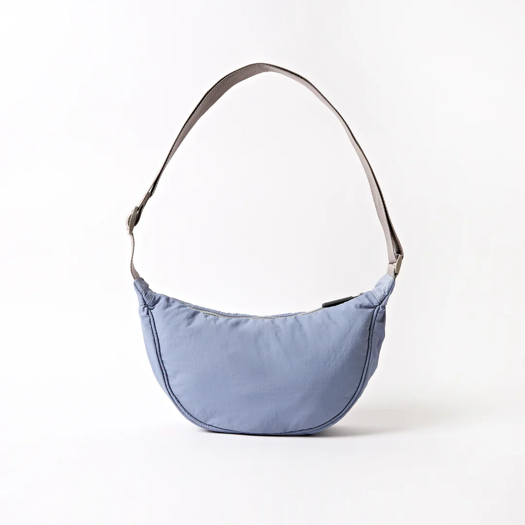 Farringdon Half Moon Bag in Retro Blue Taslon - Image 6