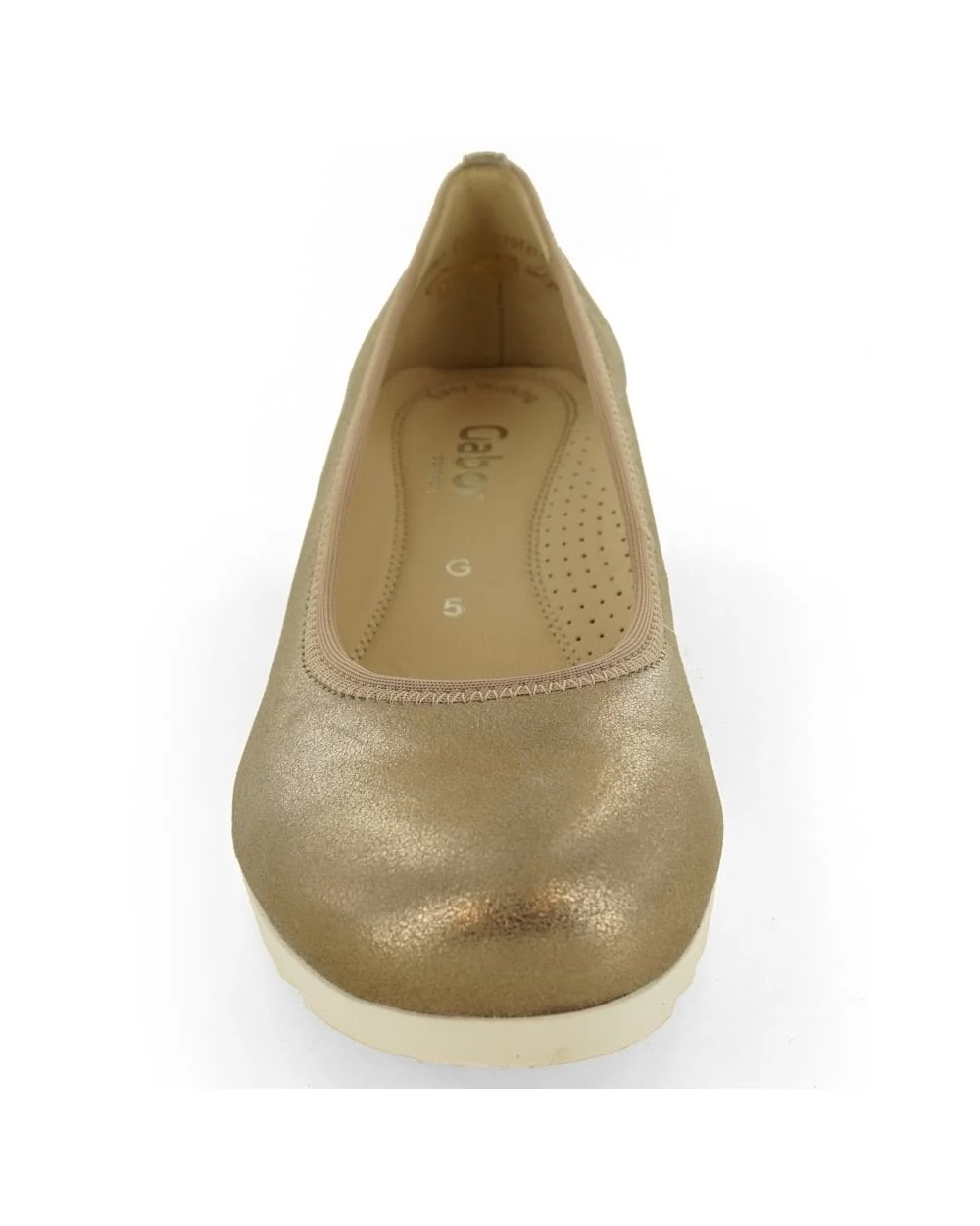 Ladies Epworth Metallic Modern Ballerina Shoes - Image 2