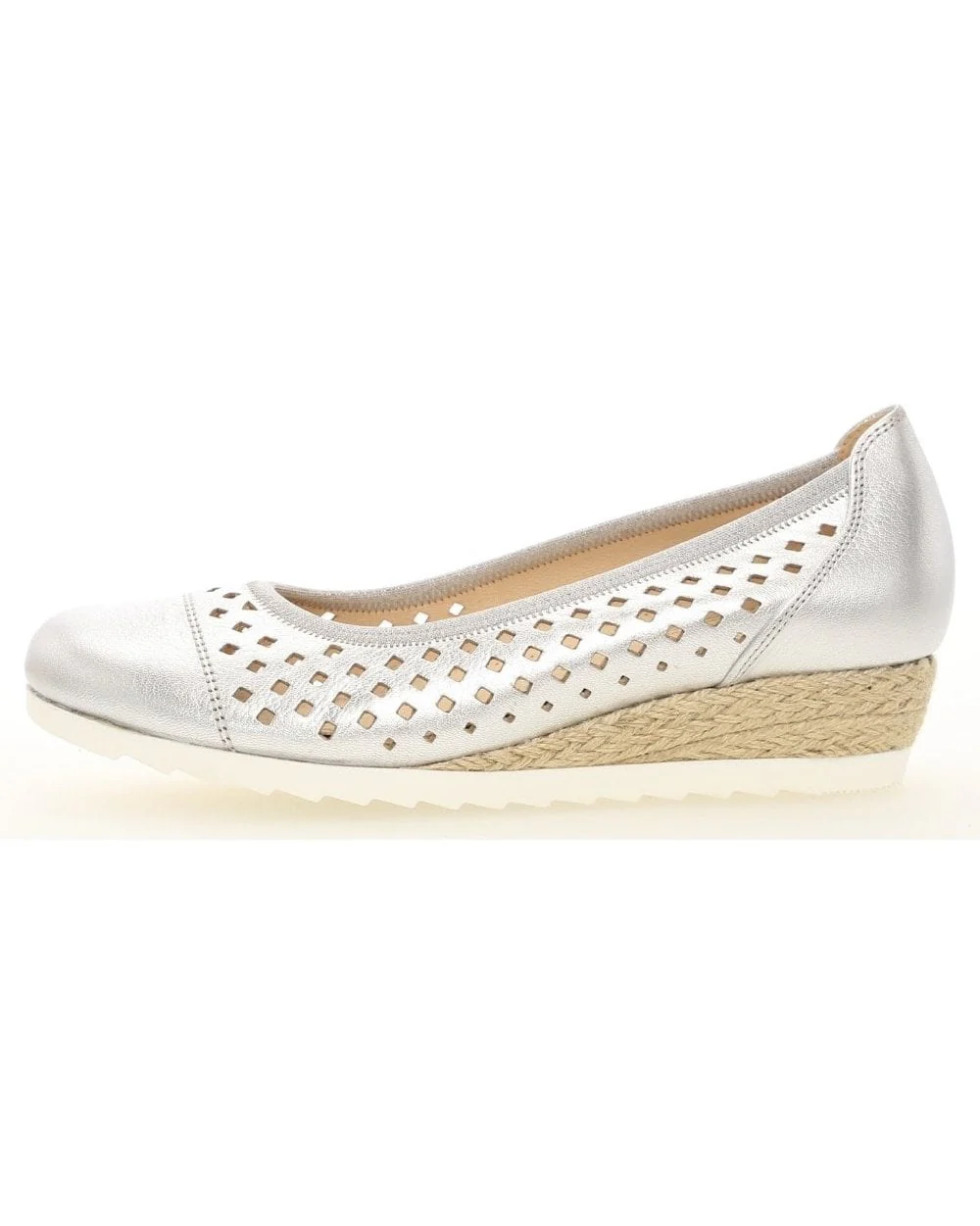 Ladies Evelyn Punch Detail Pumps - Image 2