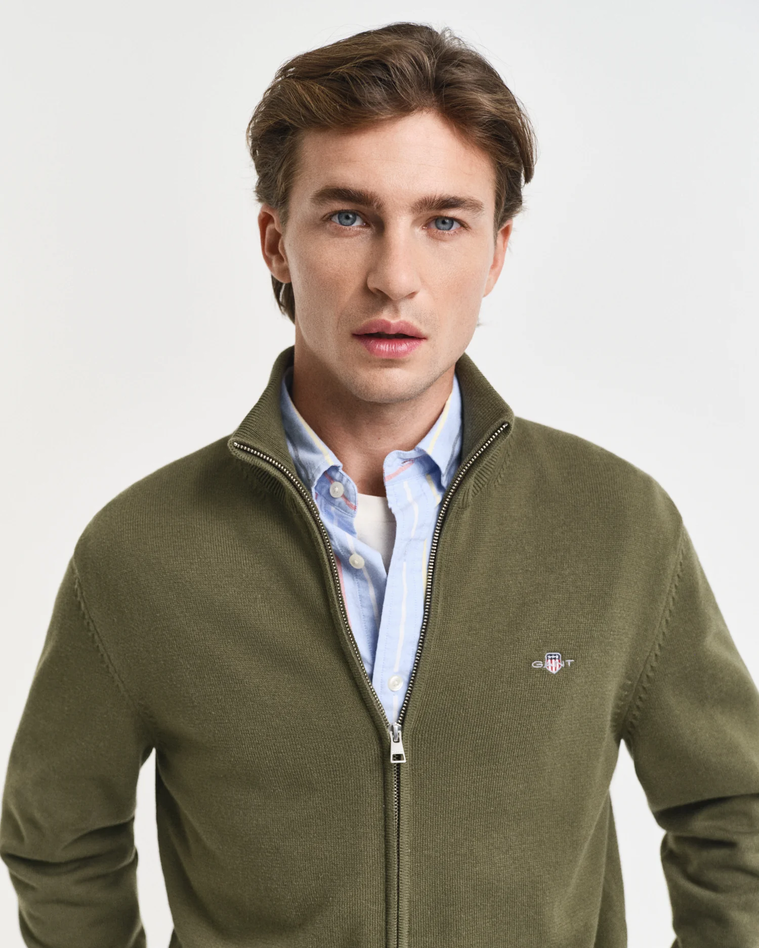 Casual Cotton Zip Cardigan - Image 7