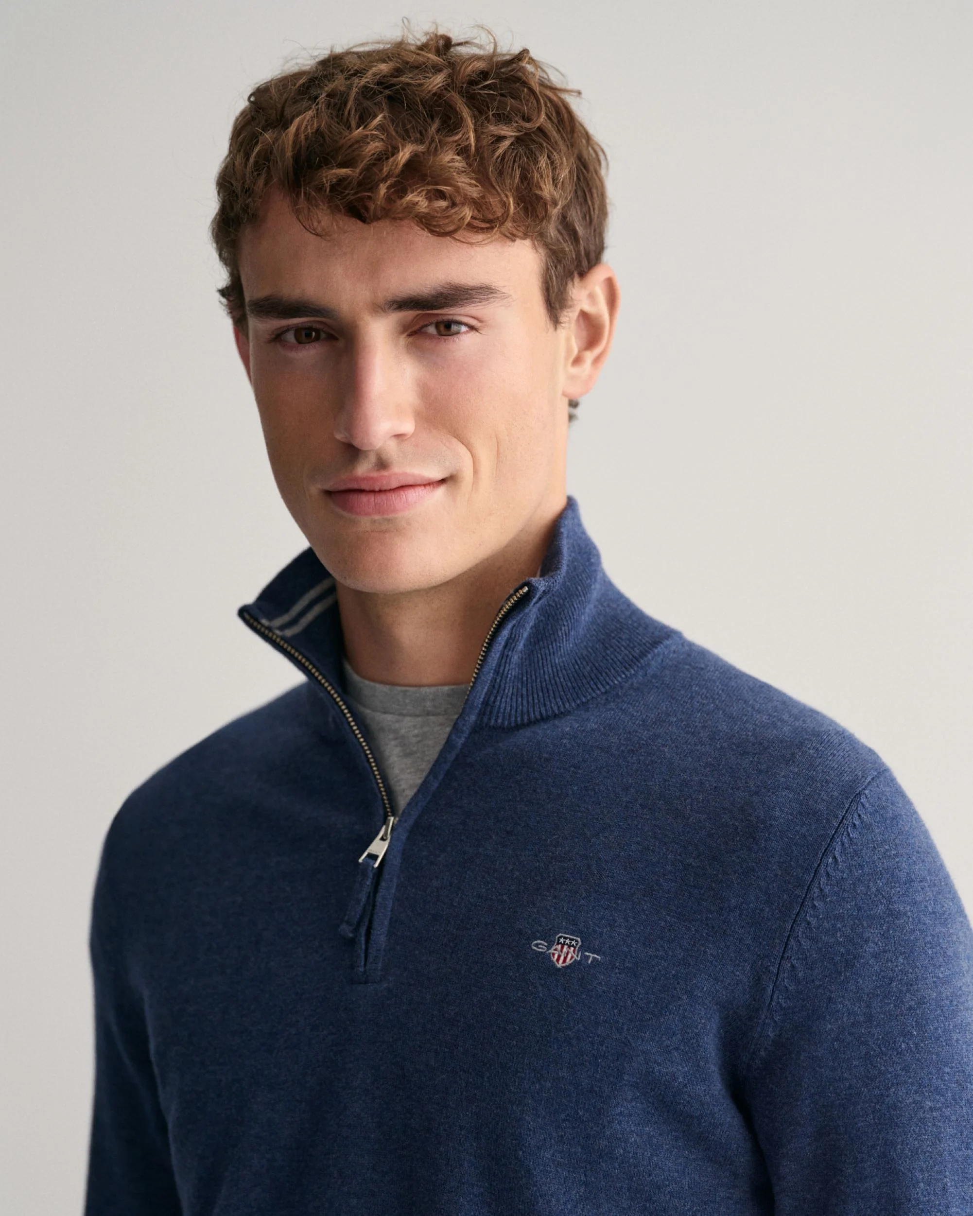 Classic Cotton Half-Zip Sweater - Image 2