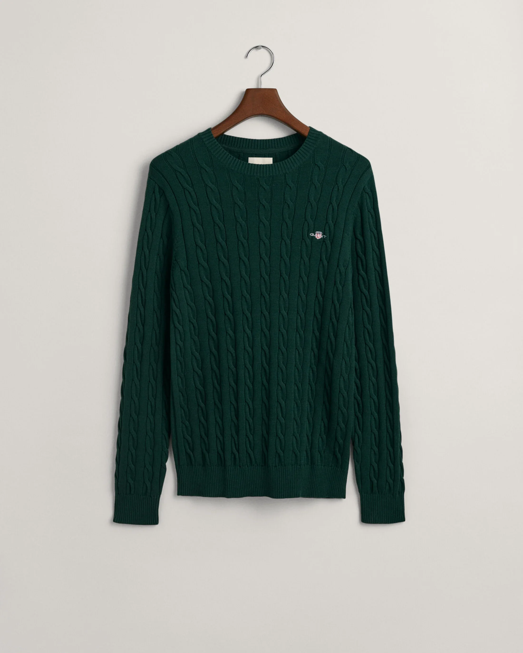 Cotton Cable Knit Crew Neck Sweater - Image 9