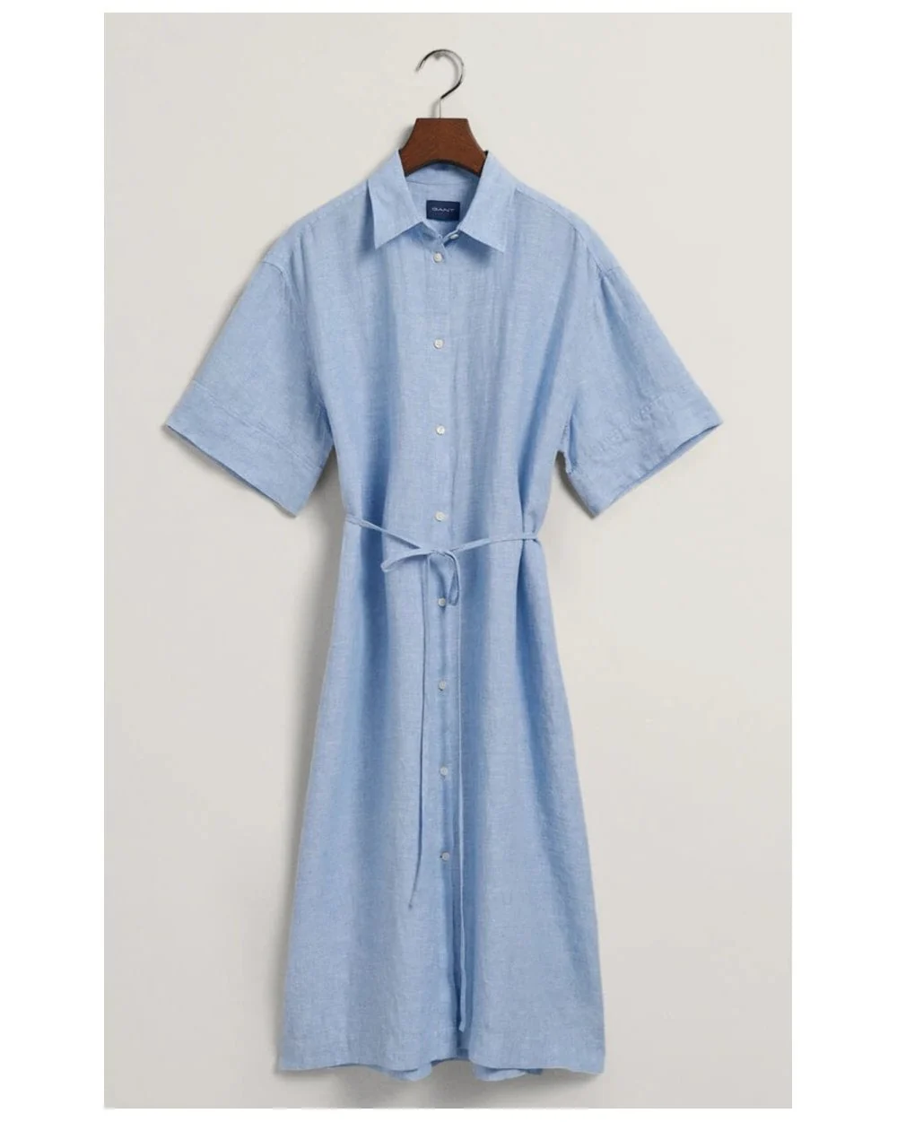 Linen Short Sleeve Shirt Dress - Image 18