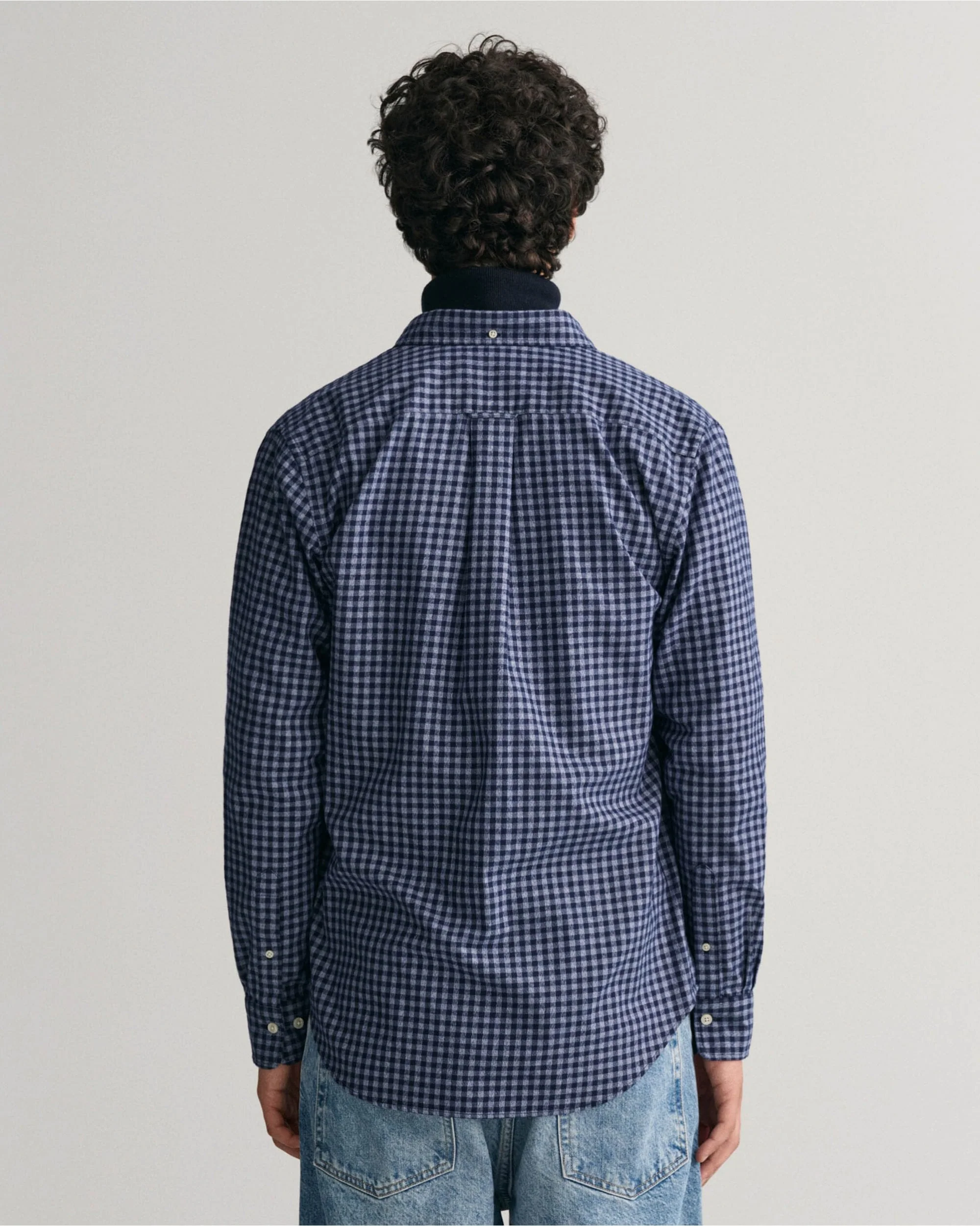 Regular Fit Jaspe Yarn Gingham Shirt - Image 11