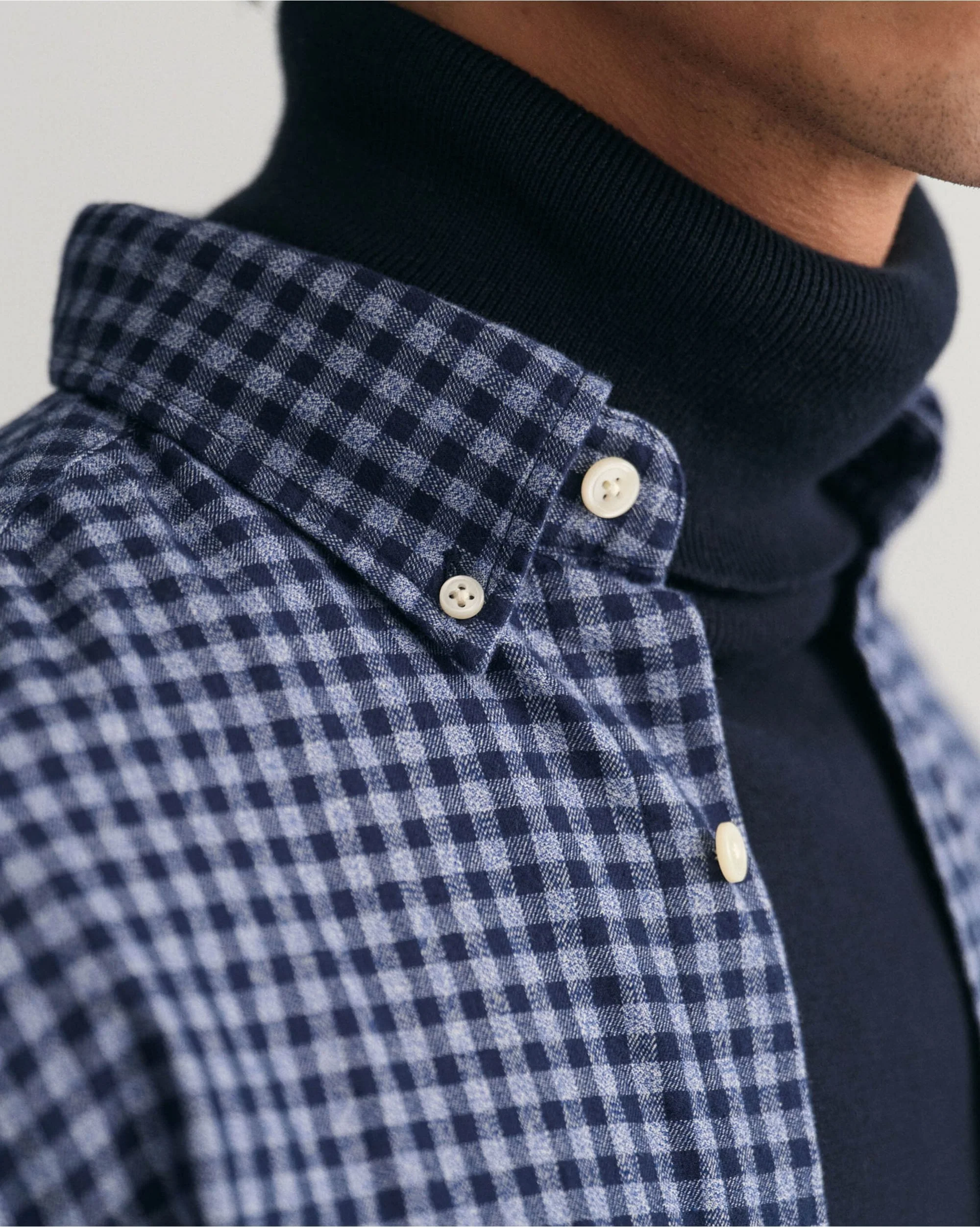 Regular Fit Jaspe Yarn Gingham Shirt - Image 13