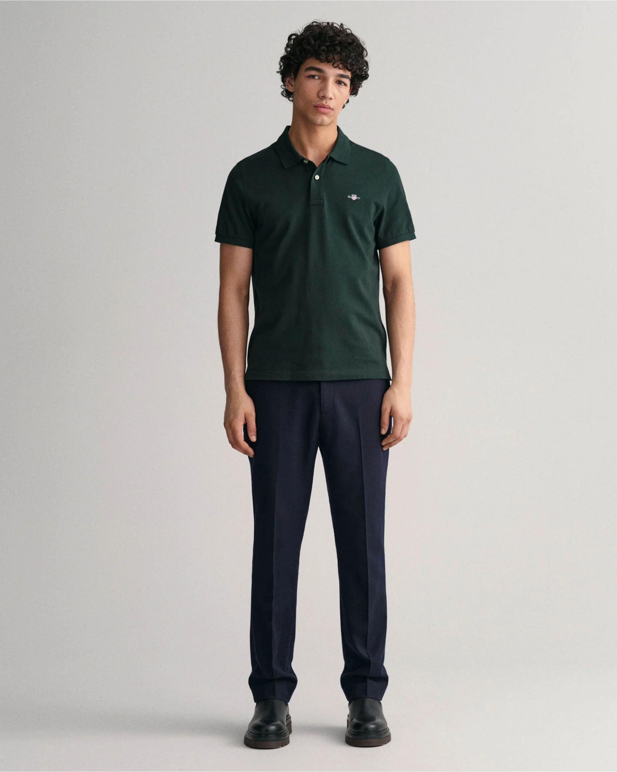 Regular Fit Shield Pique Polo Shirt - Image 9