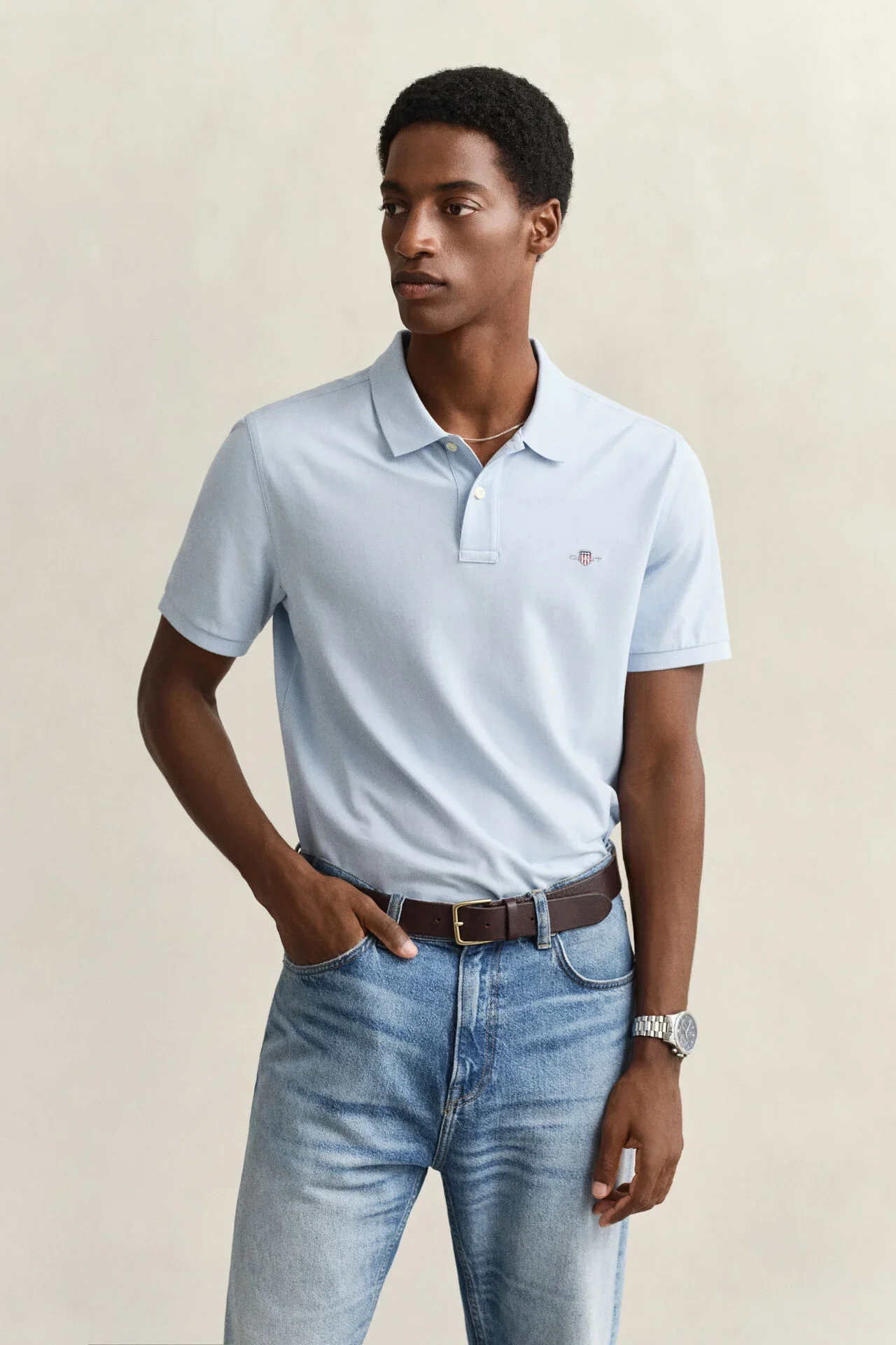 Regular Fit Shield Pique Polo Shirt - Image 36