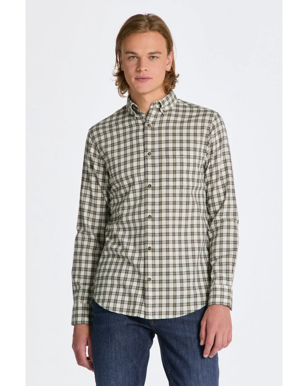 Regular Micro Tartan Flannel Shirt - Image 5