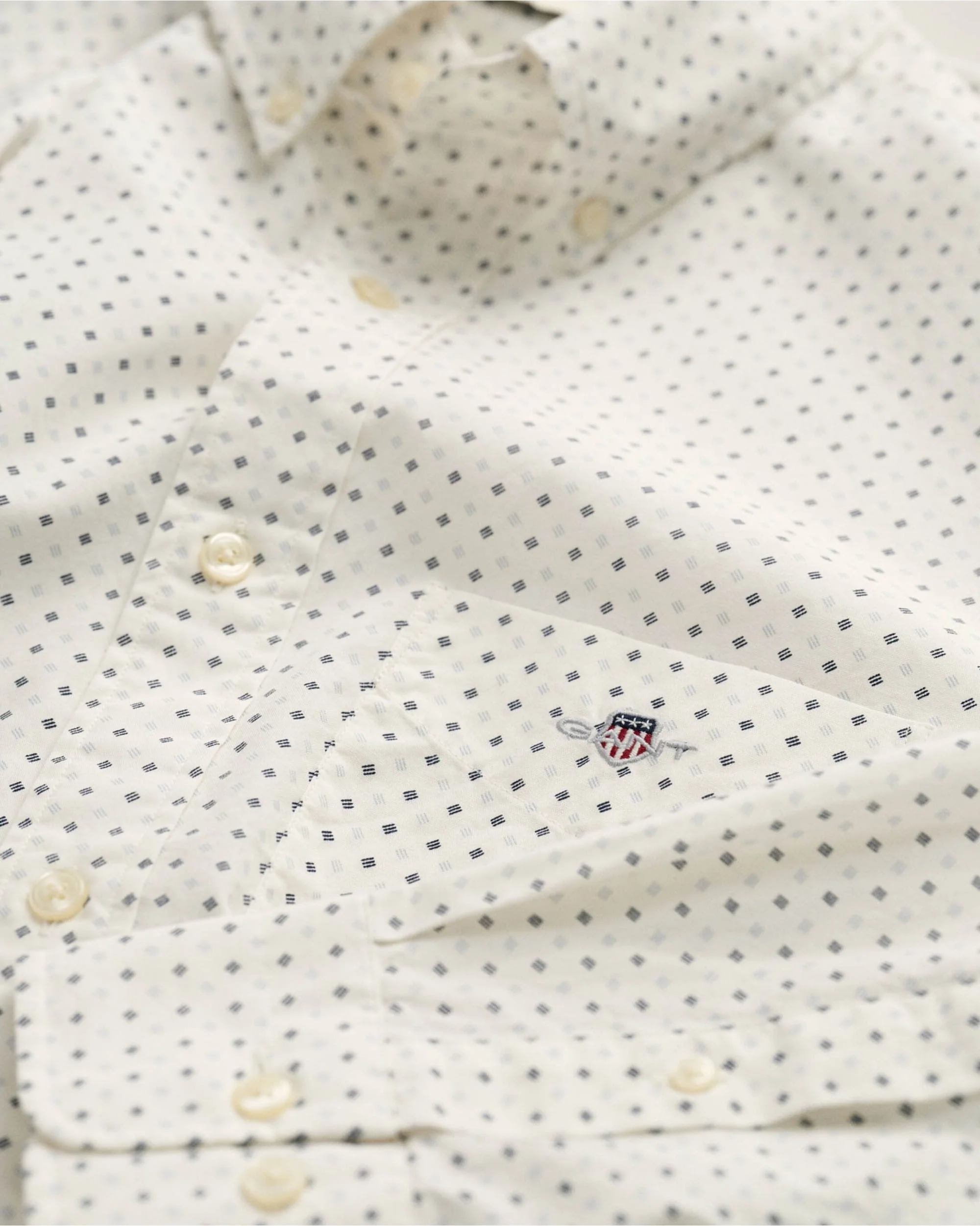 Slim Fit Micro Print Shirt - Image 4