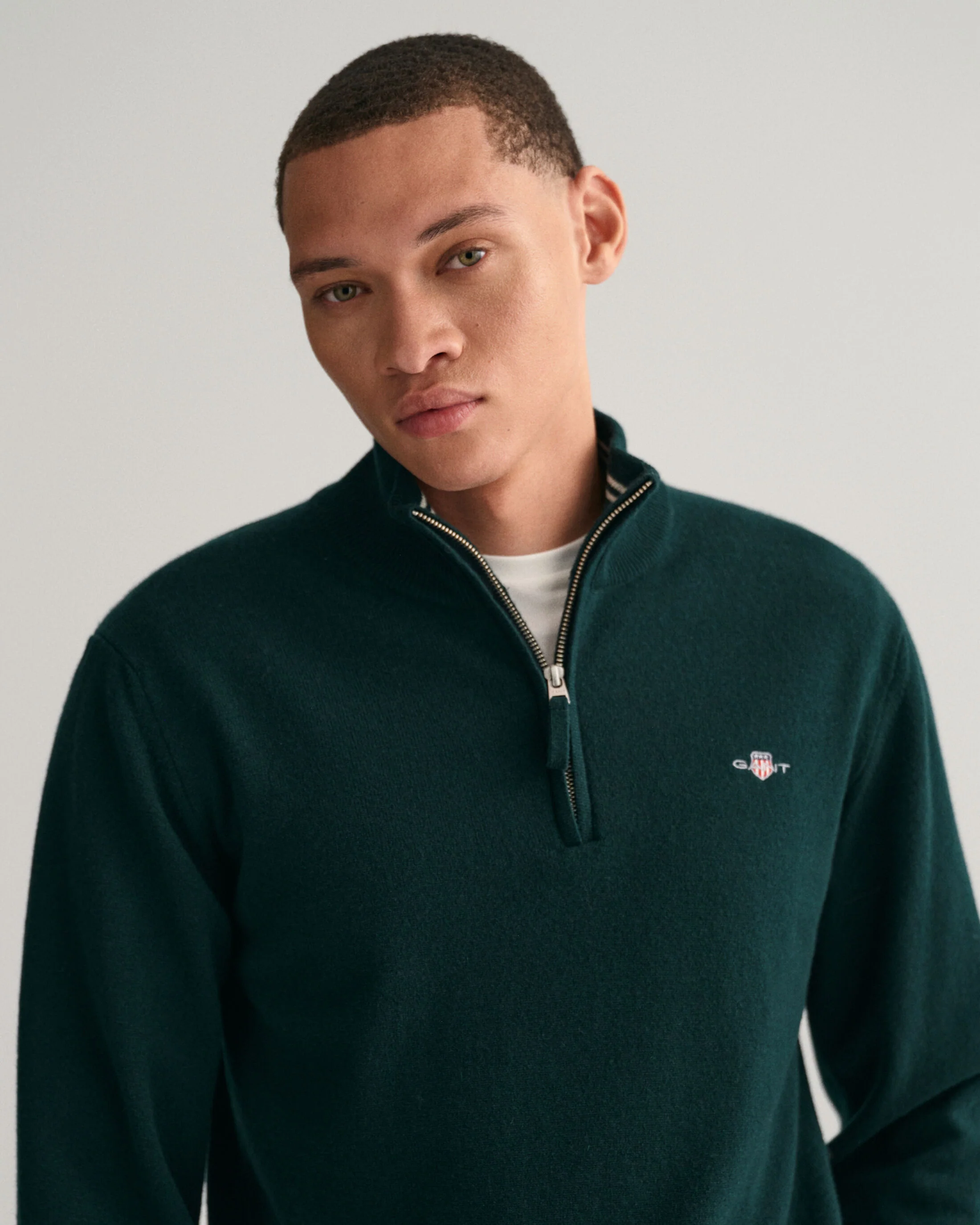 Superfine Lambswool Half-Zip Sweater - Image 11