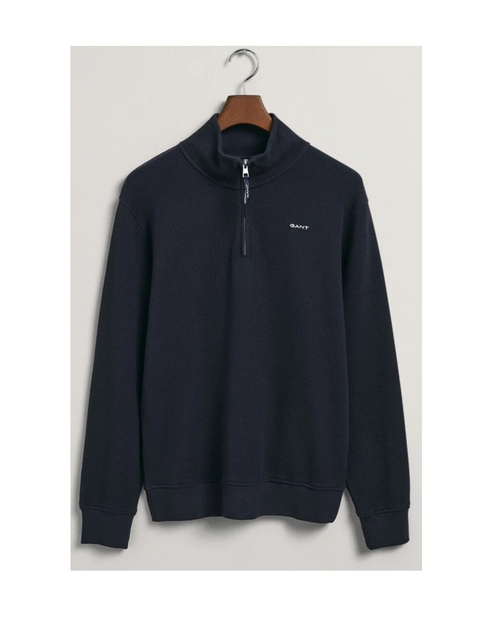 Waffle Texture Half-Zip Sweater - Image 4