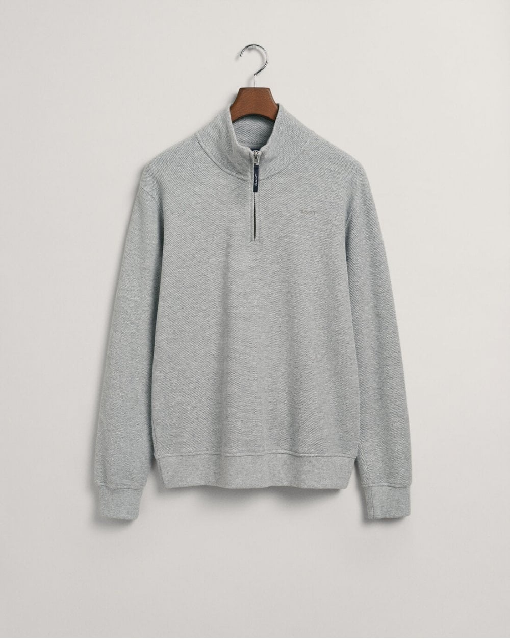 Waffle Texture Half-Zip Sweater - Image 7