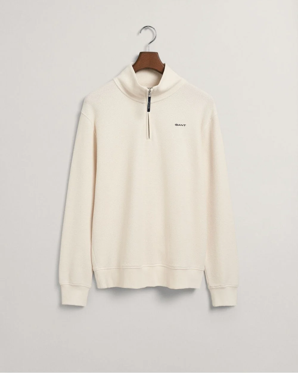 Waffle Texture Half-Zip Sweater - Image 8