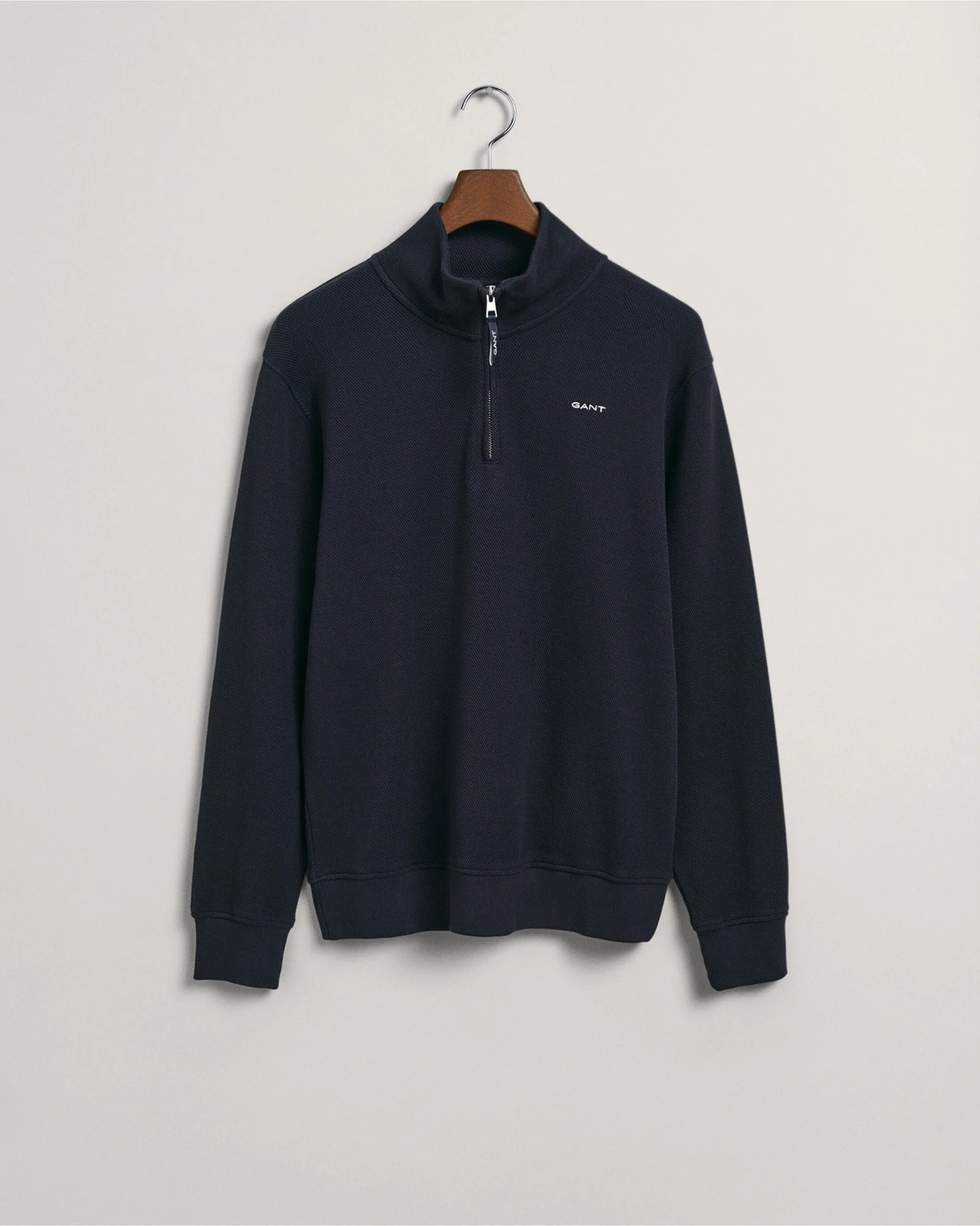 Waffle Texture Half-Zip Sweater - Image 9