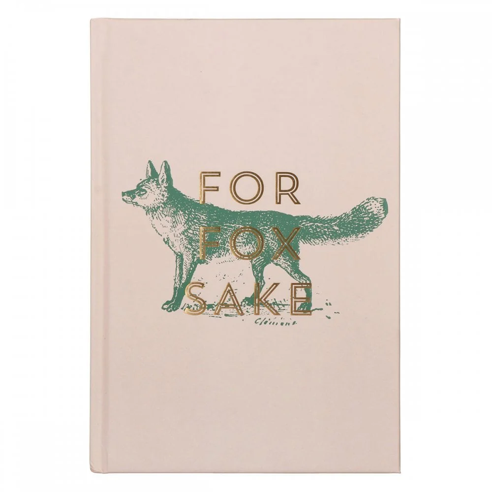 Fox "For Fox Sake" Vintage Sass - Soft Touch A5 Hardcover Book