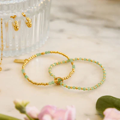 Gold Wisteria Aventurine Set of 2