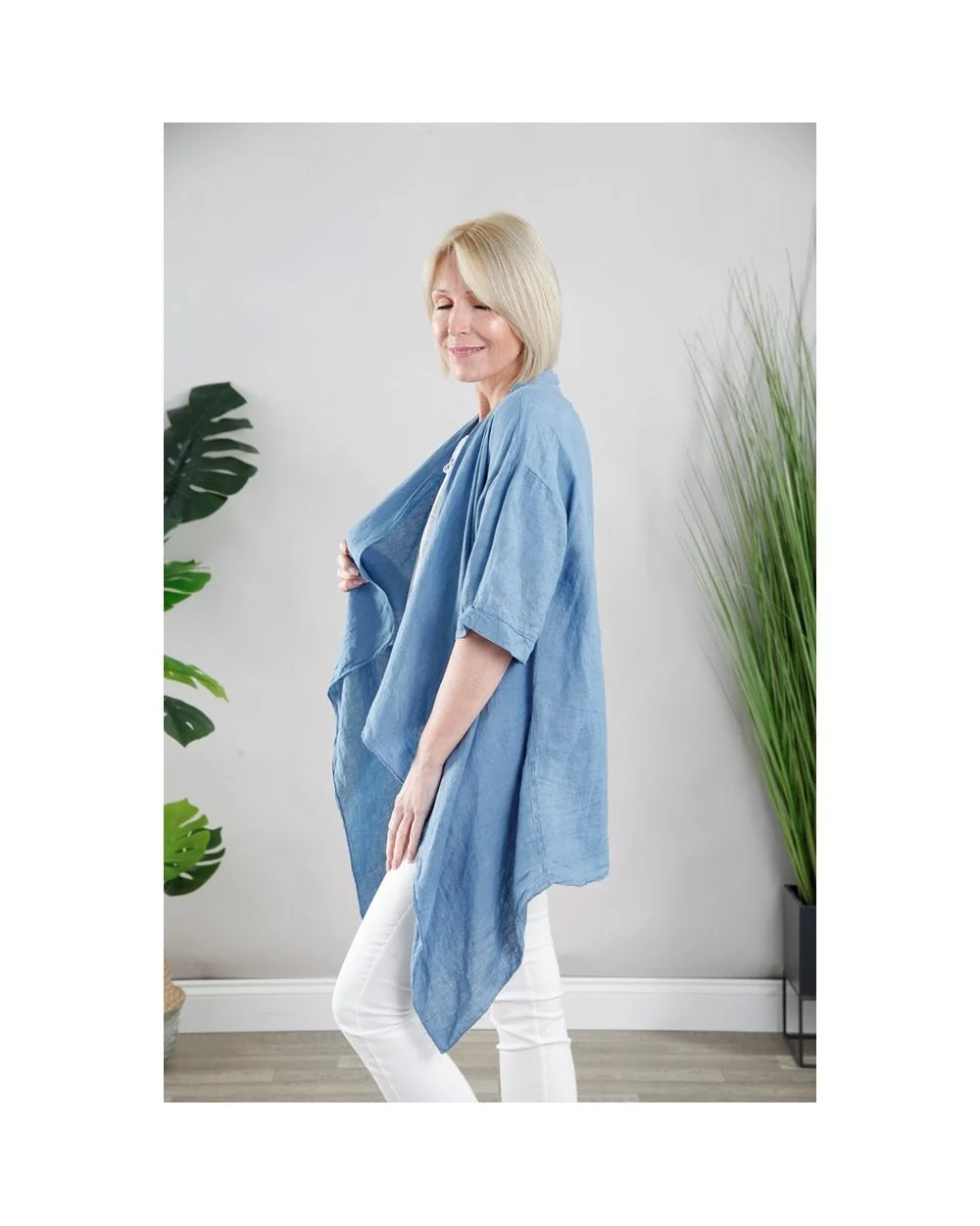Linen Waterfall Kimono - Image 3