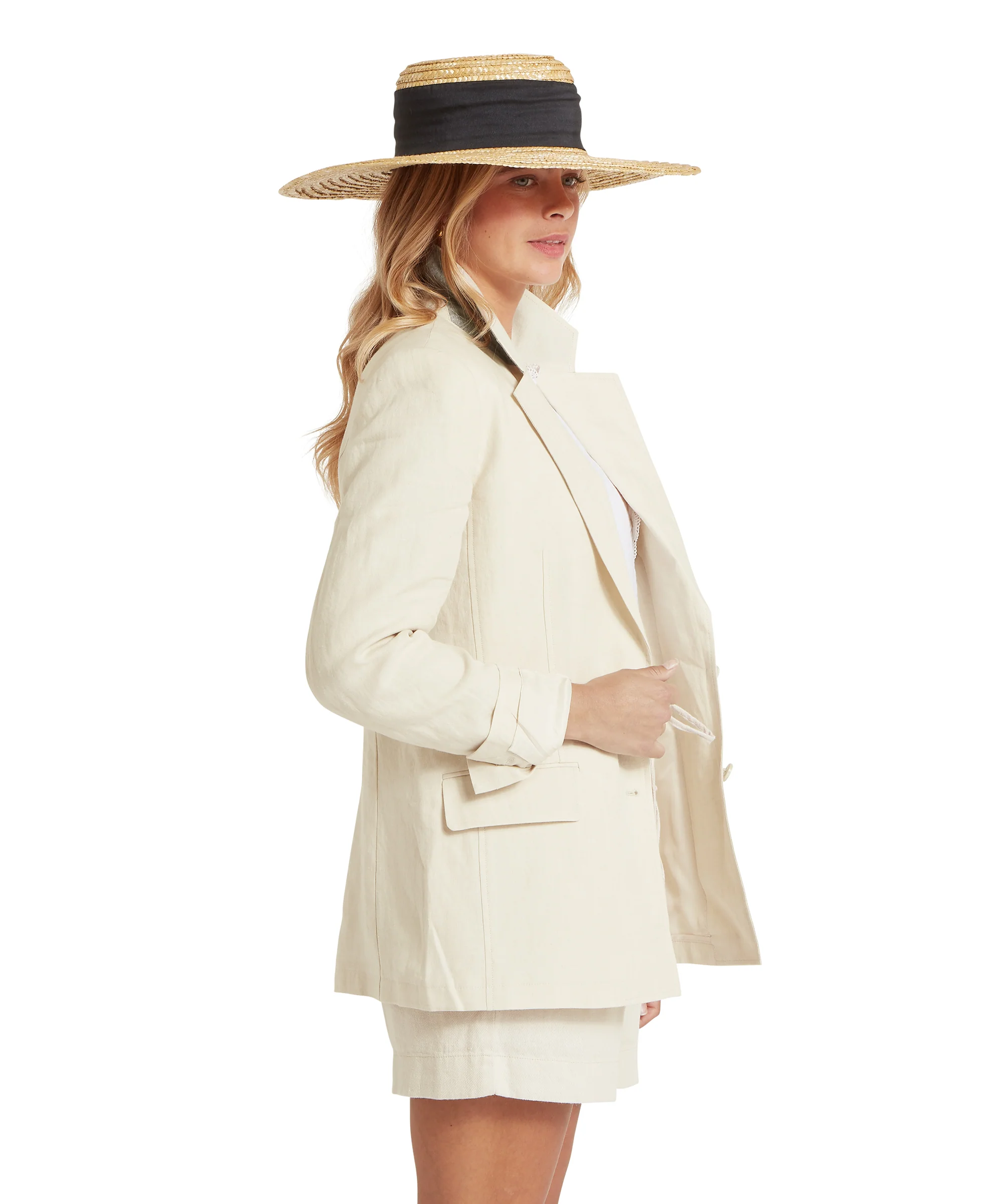 Henley Linen Blazer - Image 4