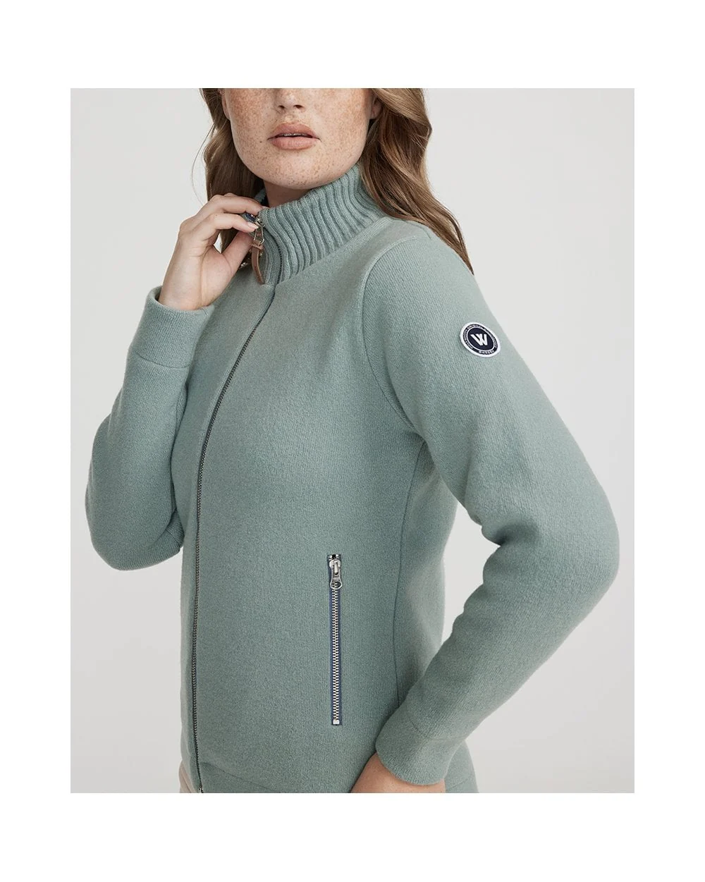 Claire Full Zip Knitted Windproof Sweater - Image 5