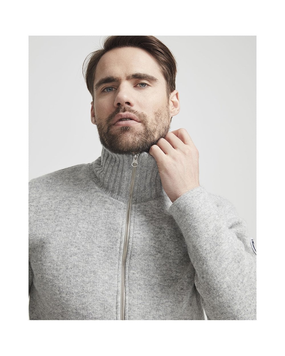 Men's Full Zip Knitted Sweater - Image 8