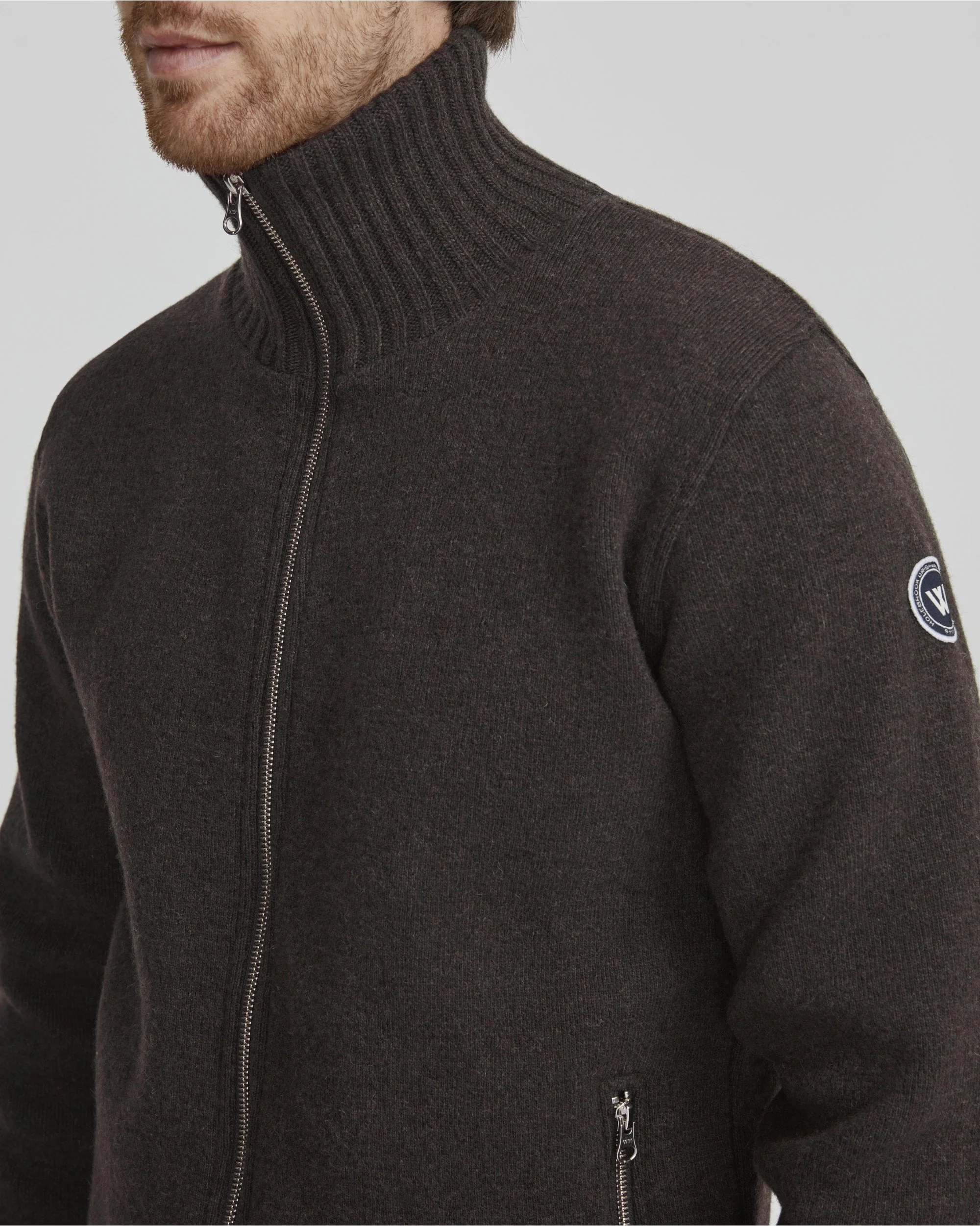 Men's Full Zip Knitted Sweater - Image 9
