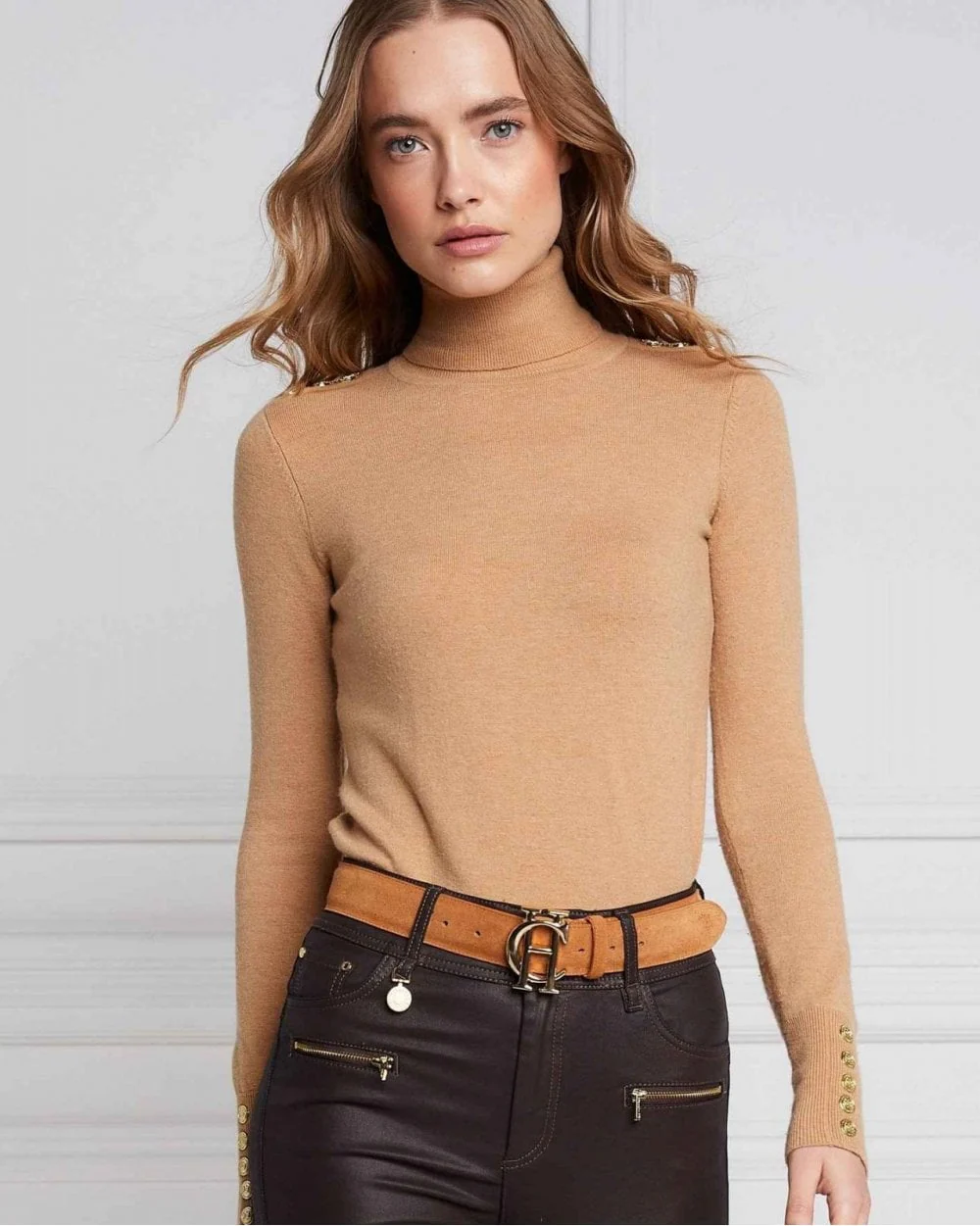 Buttoned Knit Roll Neck - Image 52