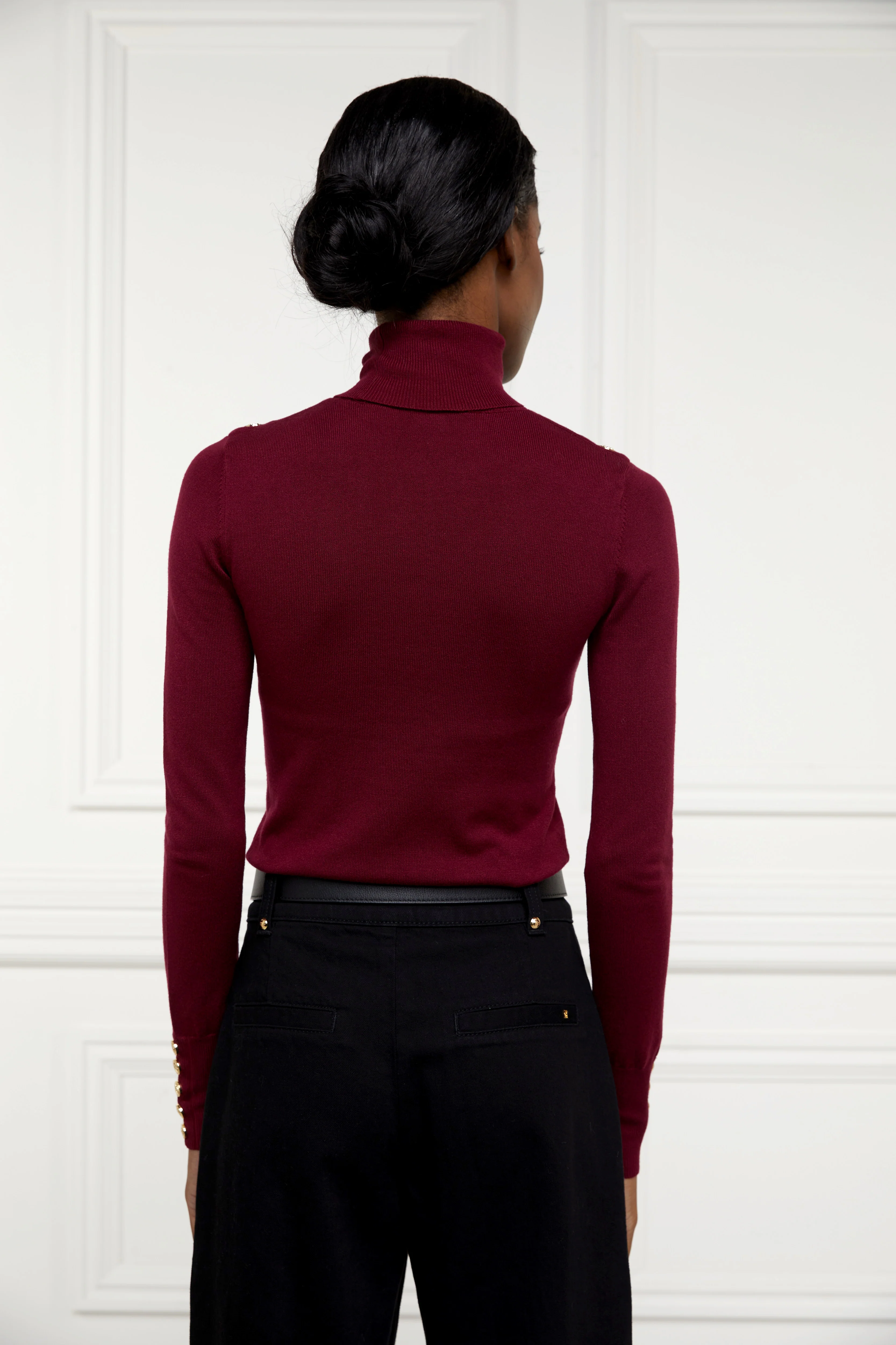 Buttoned Knit Roll Neck - Image 6