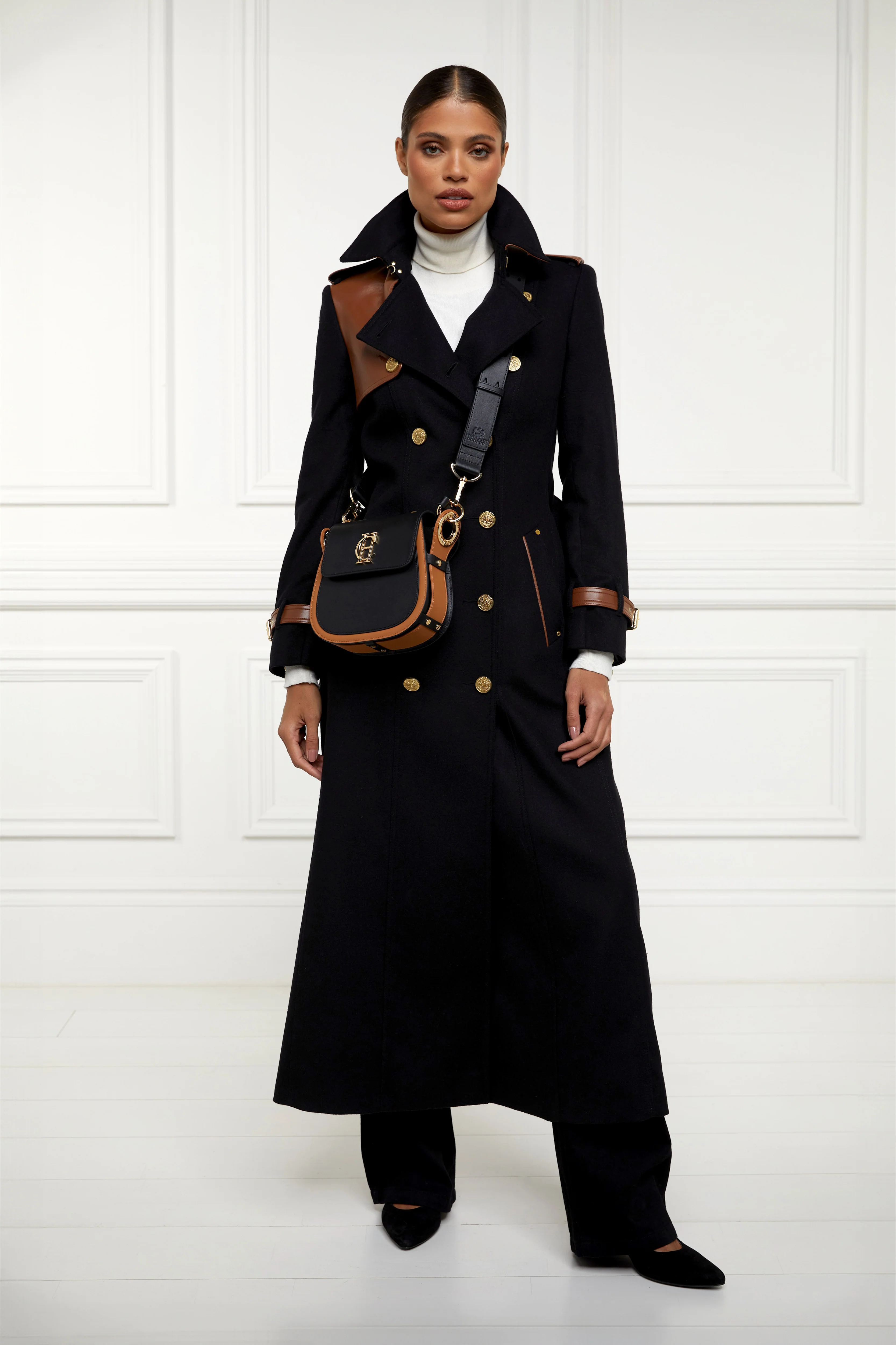 Chelsea Saddle Bag (Black/Tan) - Image 2
