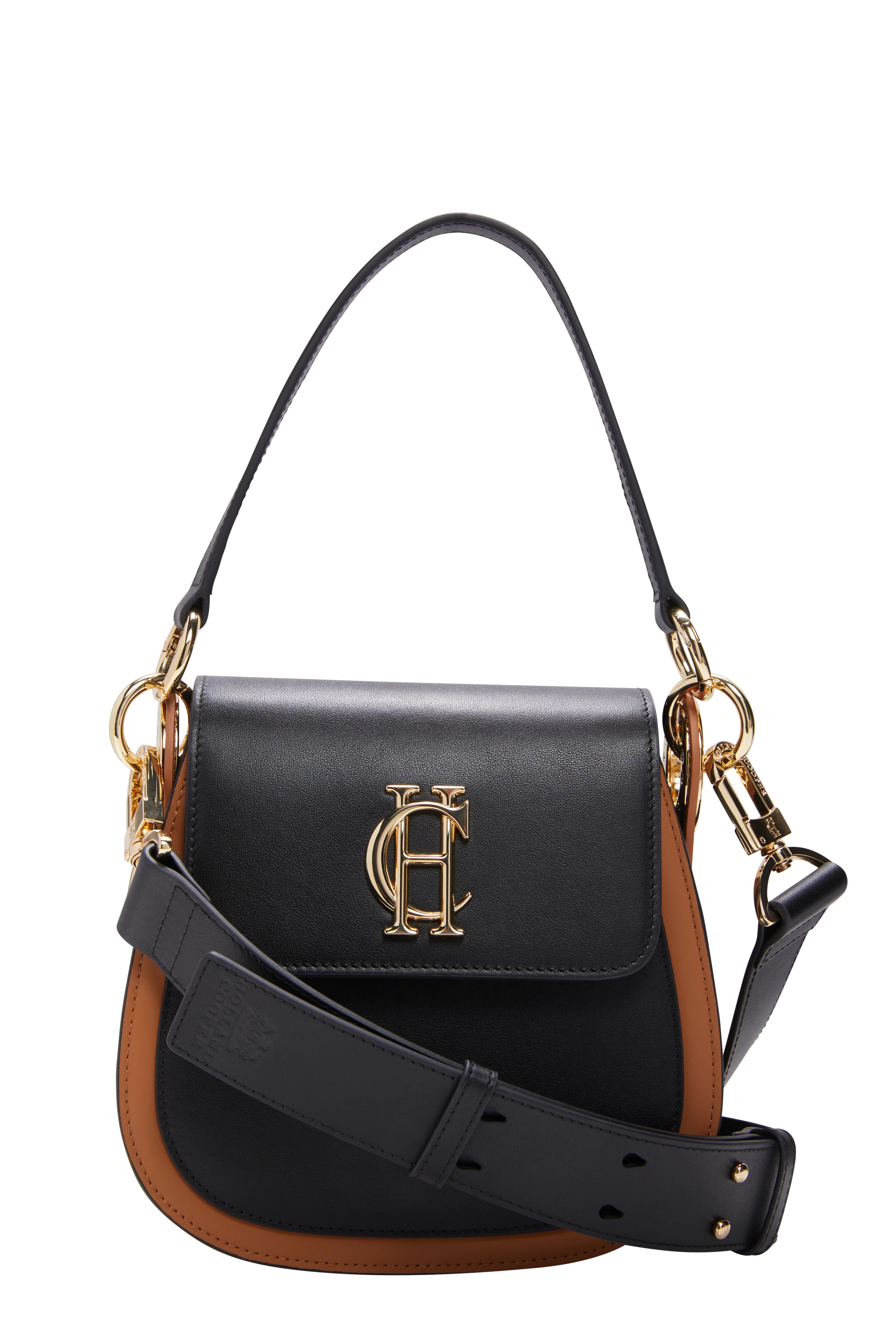 Chelsea Saddle Bag (Black/Tan) - Image 3