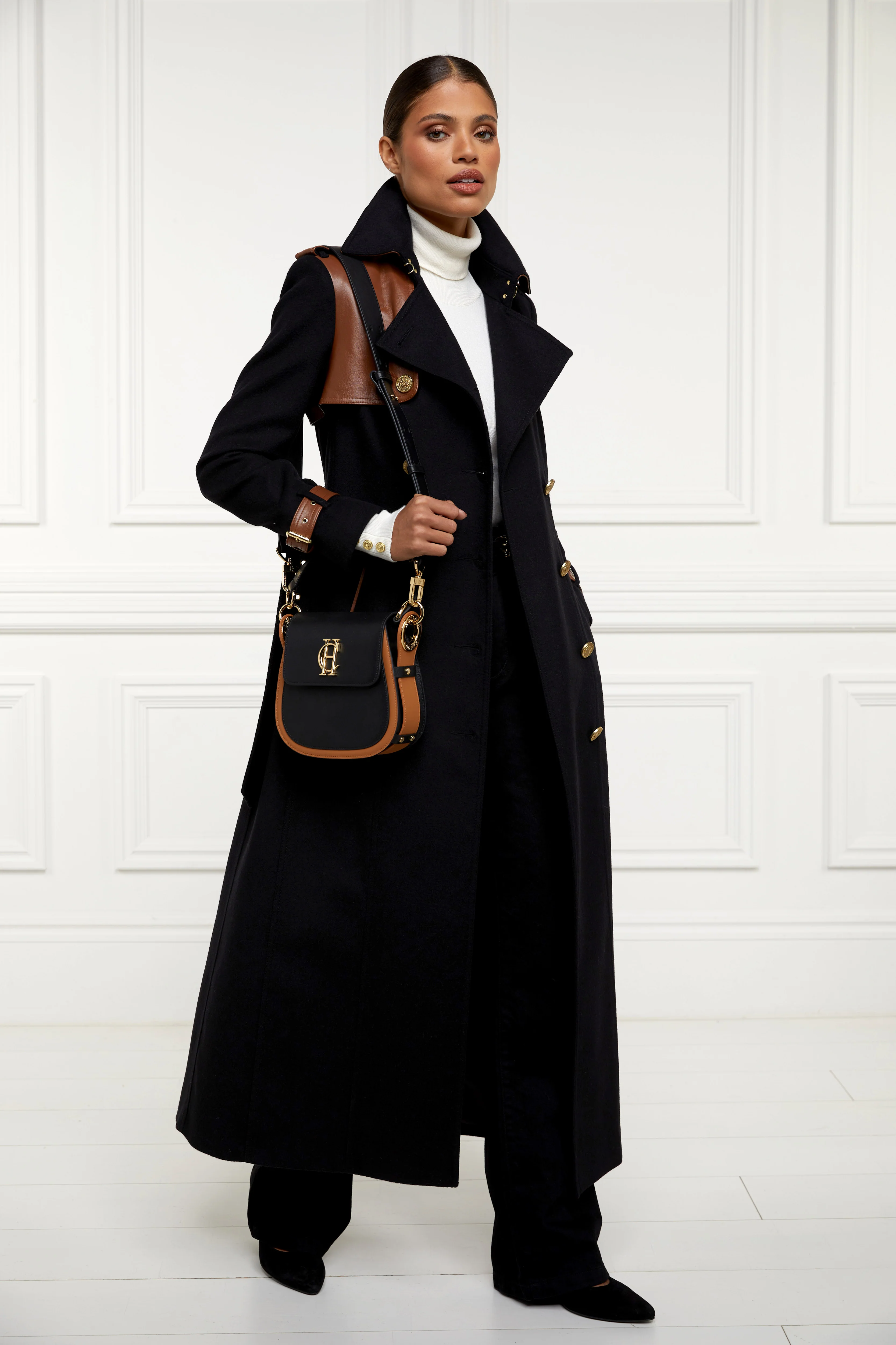 Chelsea Saddle Bag (Black/Tan) - Image 5