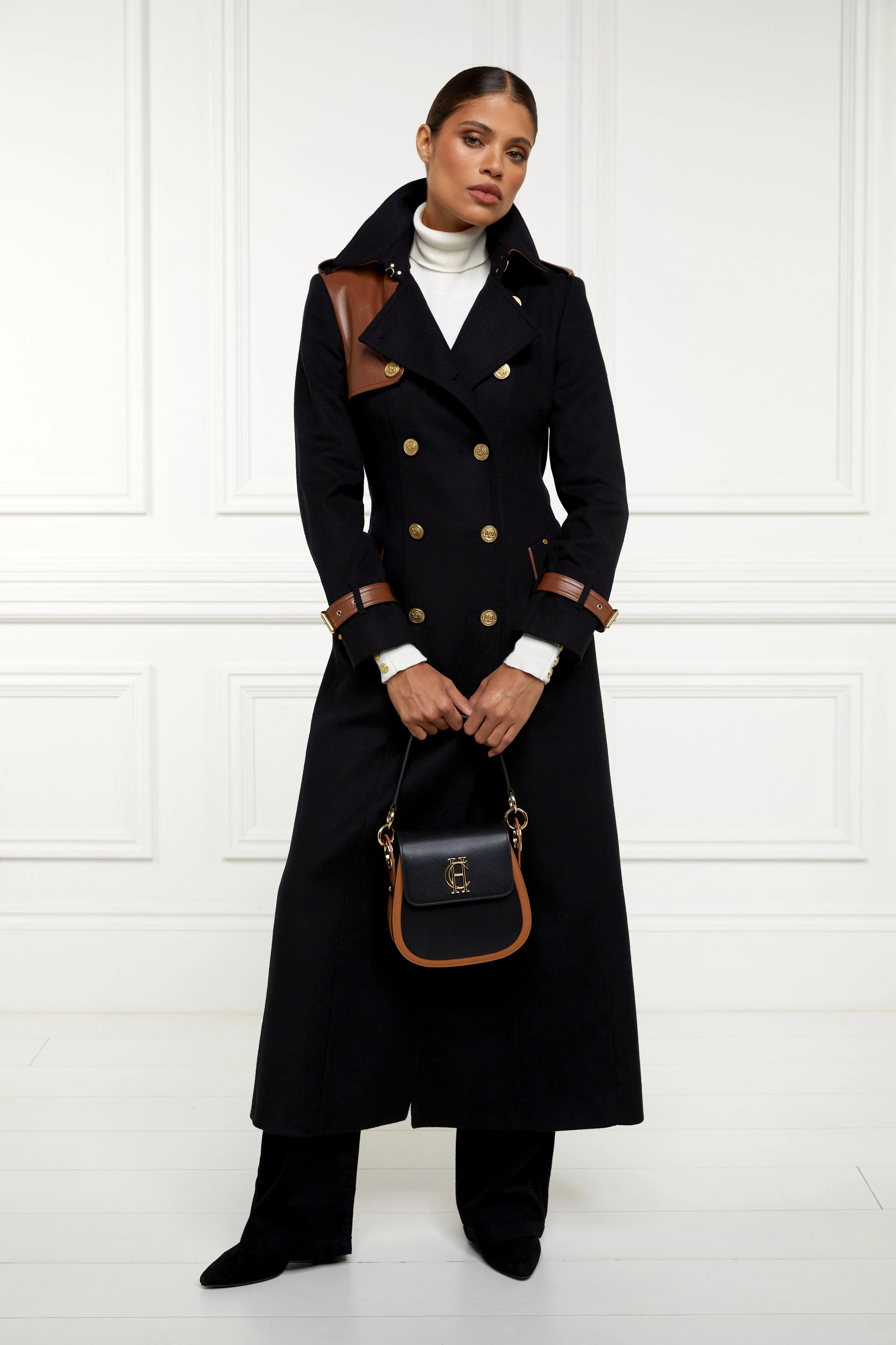 Chelsea Saddle Bag (Black/Tan) - Image 8