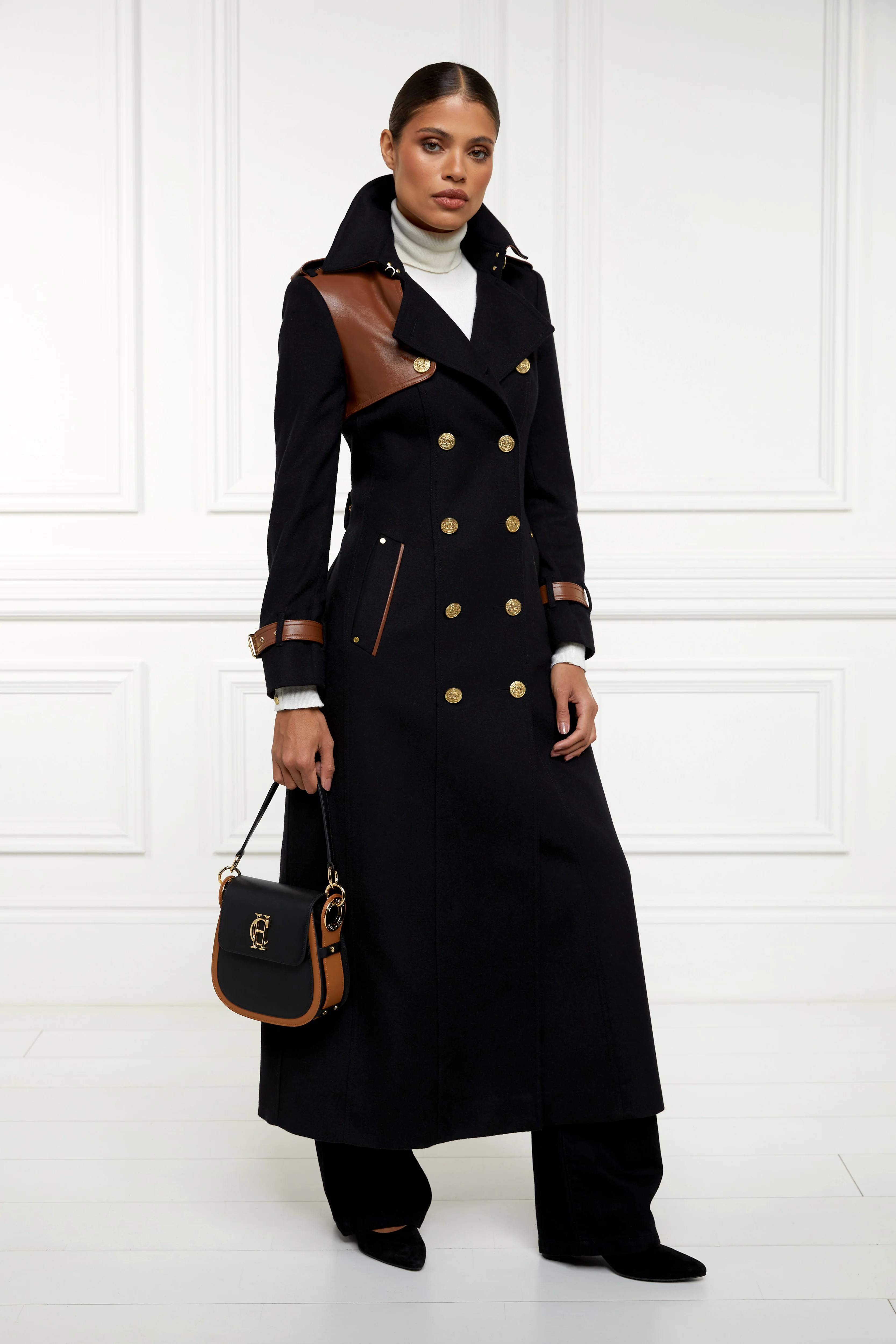 Chelsea Saddle Bag (Black/Tan) - Image 9