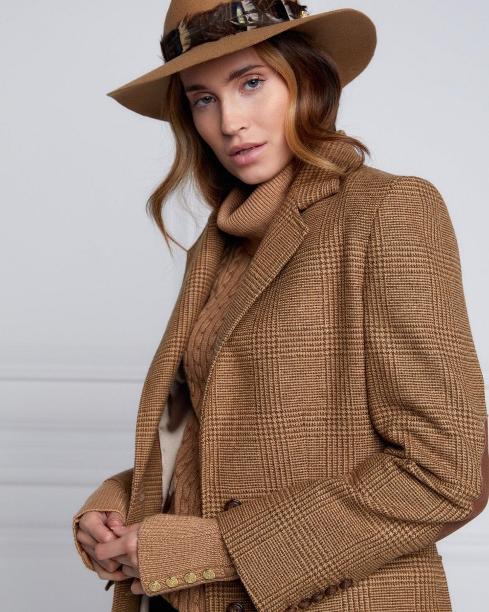 Iridescent Feather Band Trilby Hat - Image 10