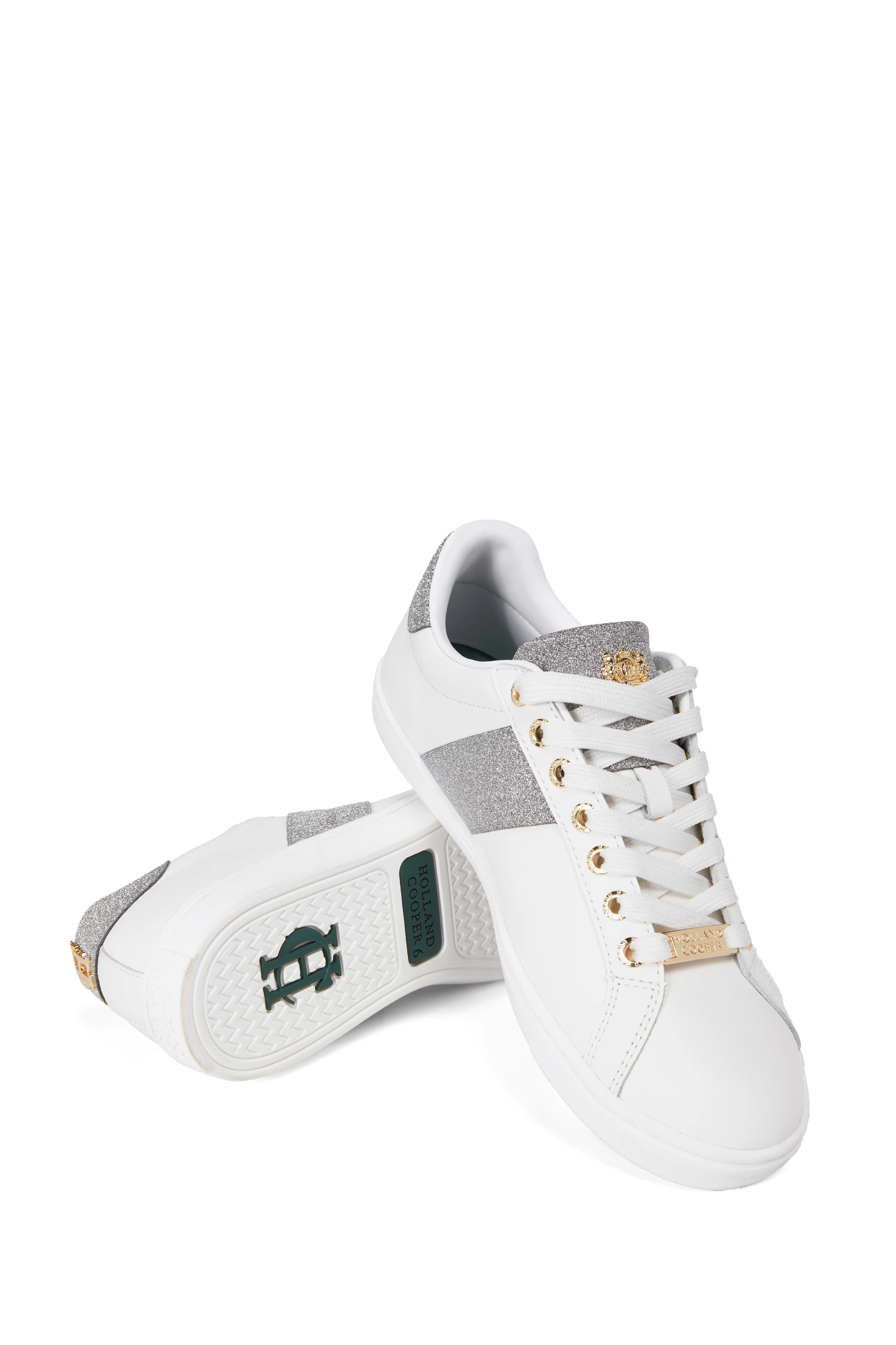 Knightsbridge Court Trainer Silver Crystal Stripe