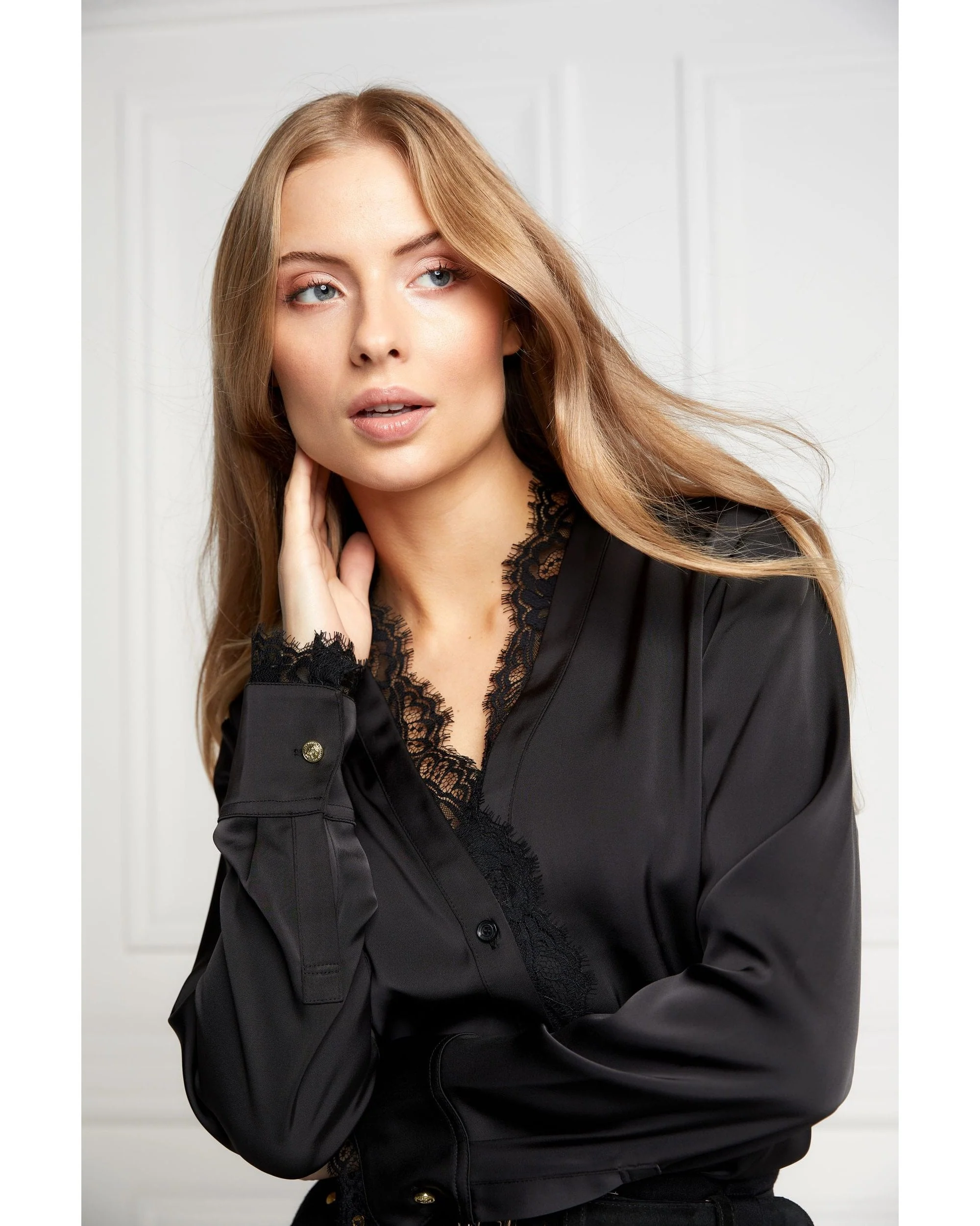 Lace V-Neck Blouse - Image 8