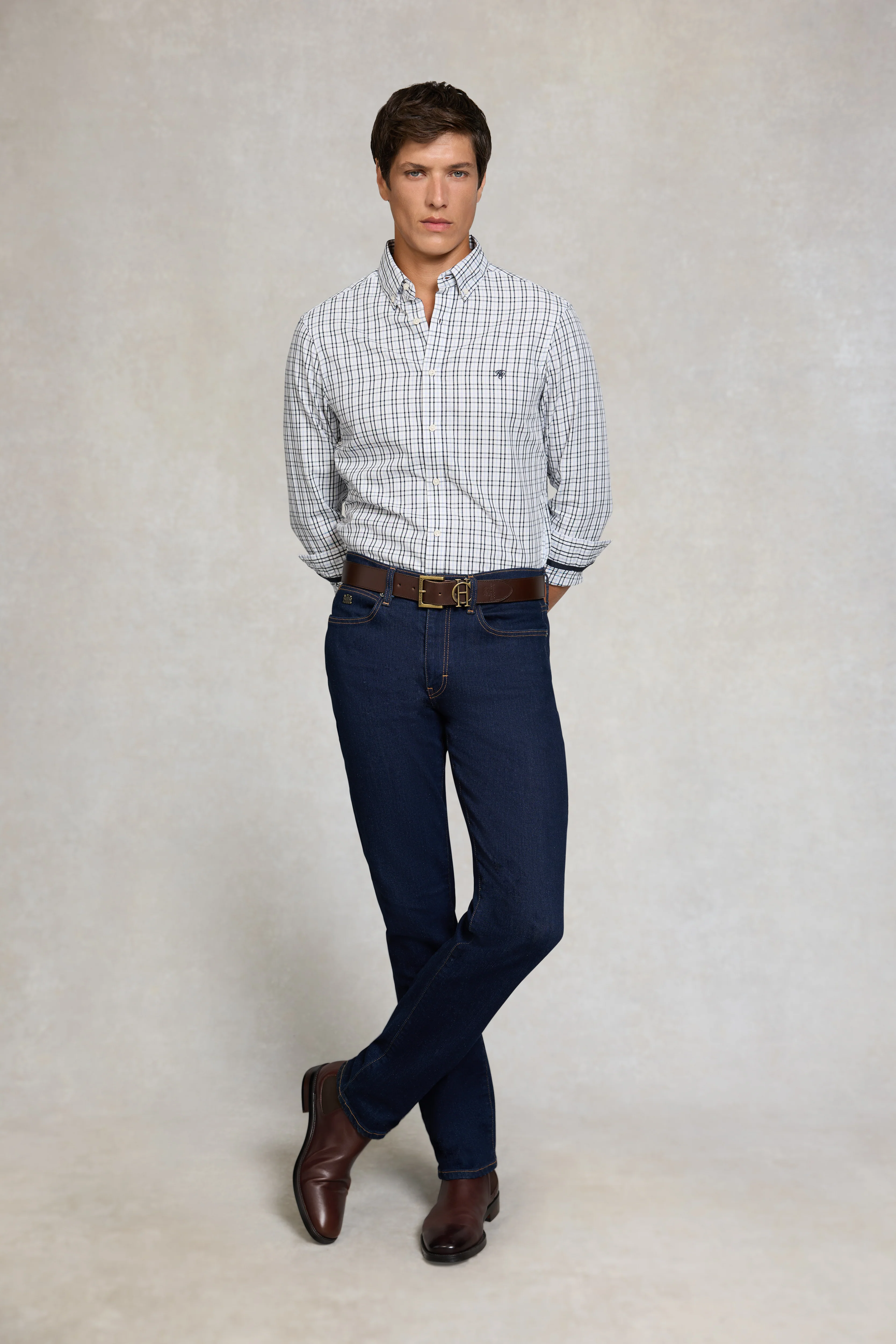 Men's Classic Woven Button Down Shirt - Image 3