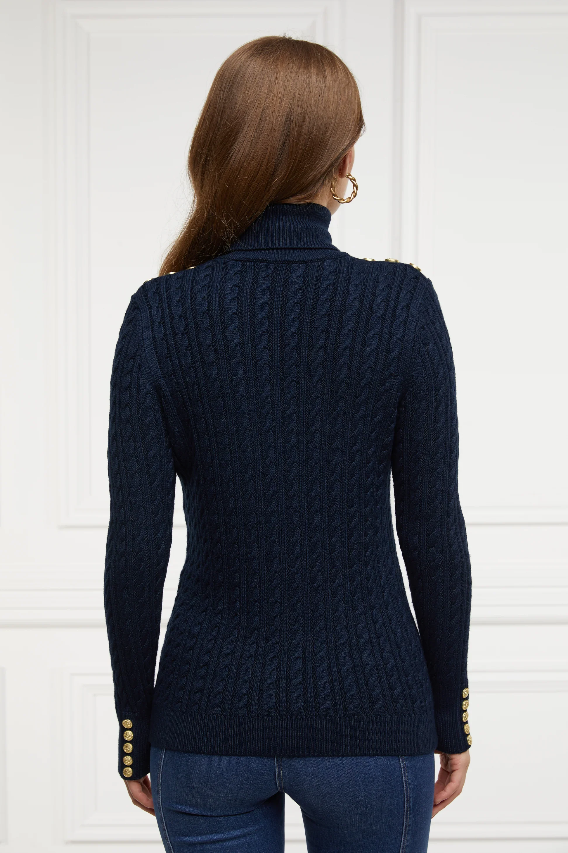 Seattle Roll Neck Cable Knit - Image 2