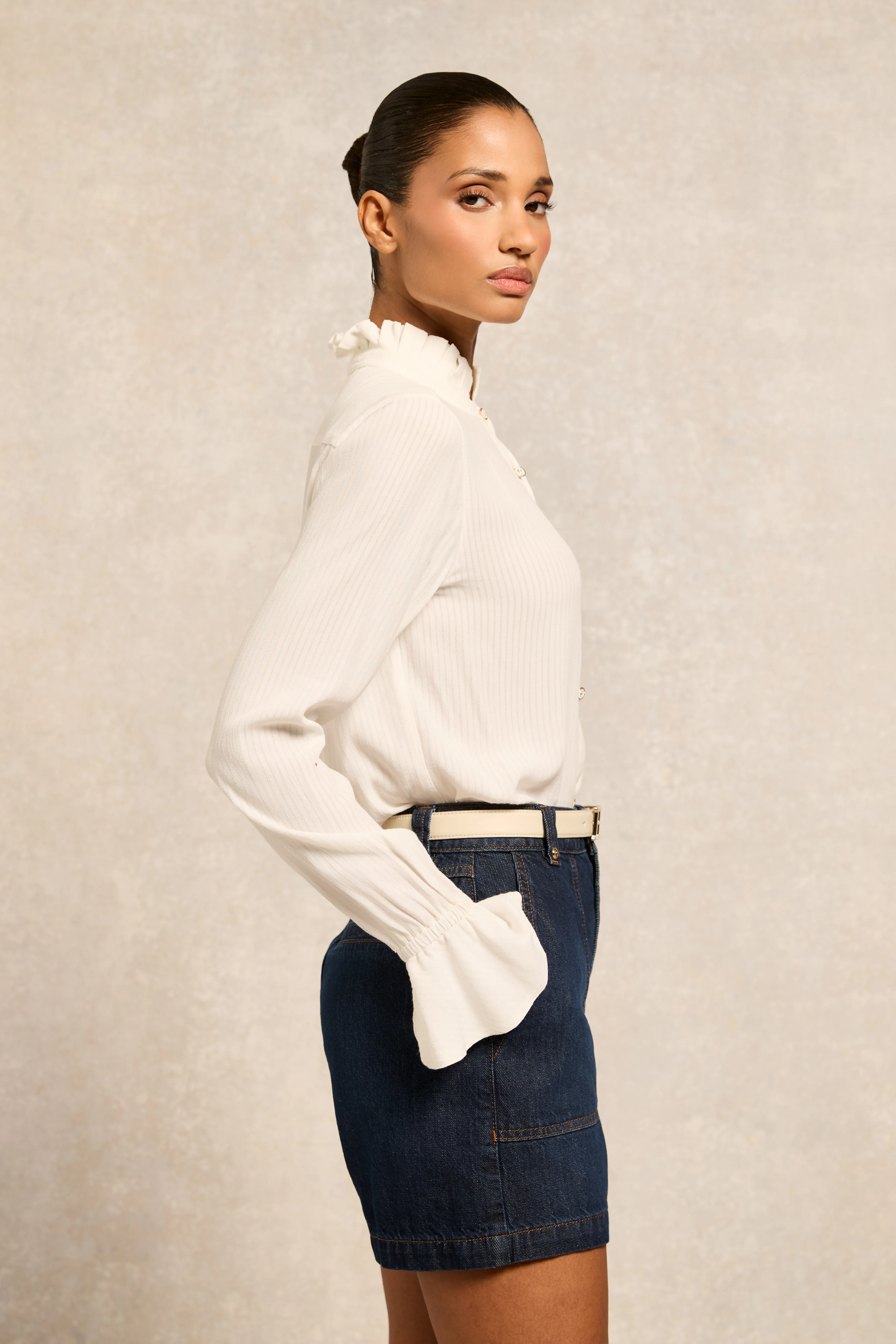 Utility Denim Shorts - Image 7