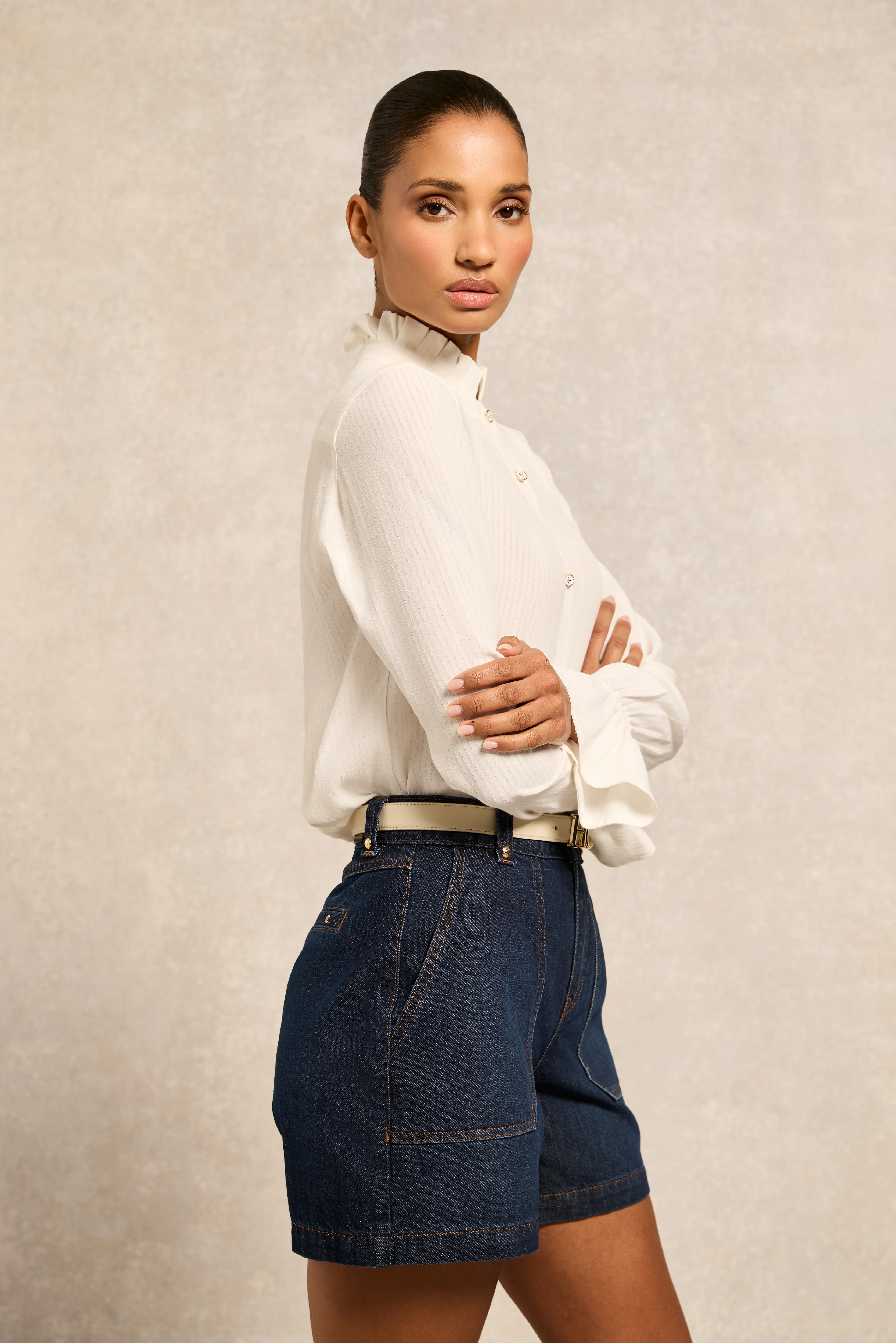 Utility Denim Shorts - Image 8