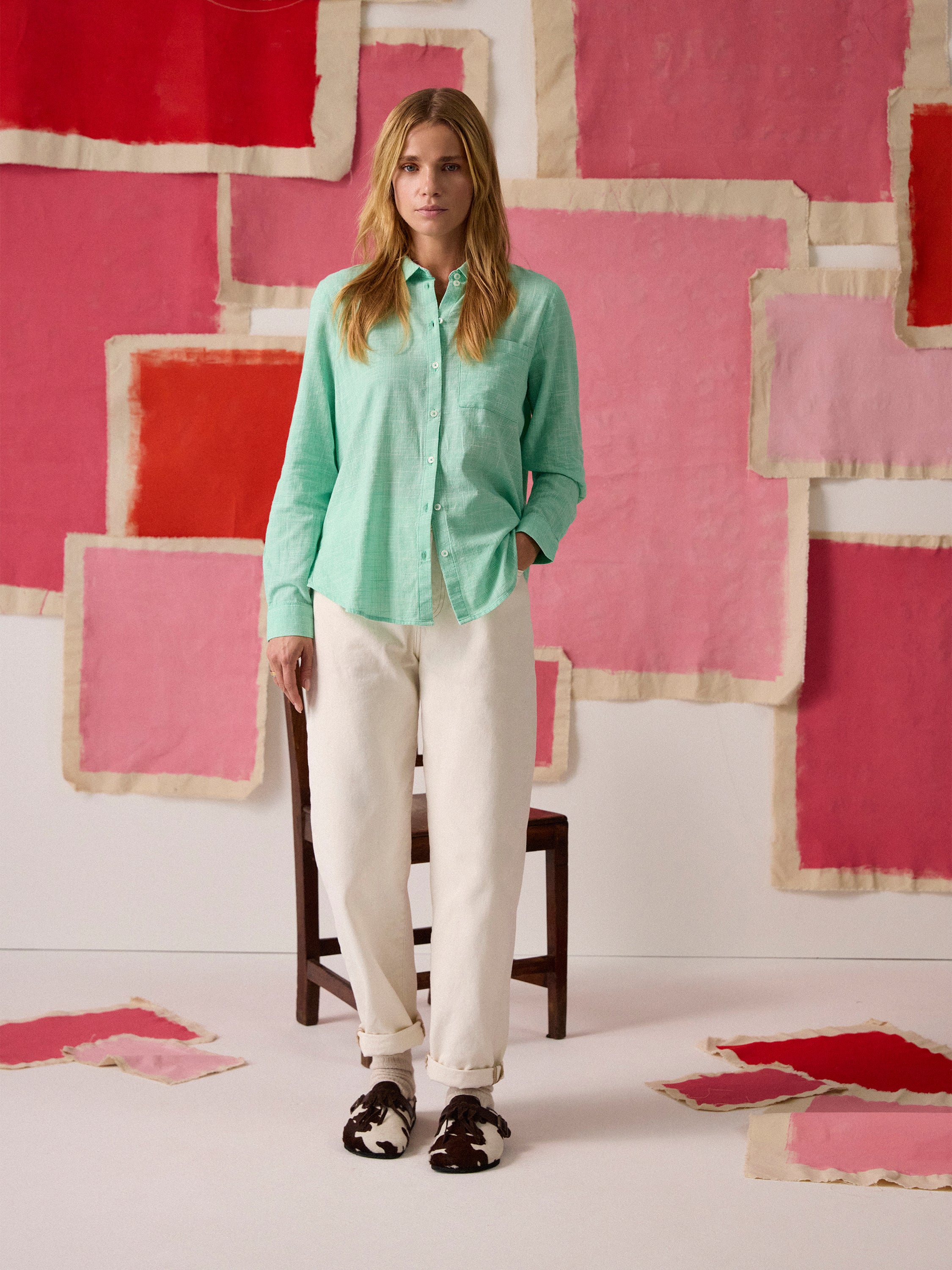Ida Long Sleeve Cotton Shirt - Image 14