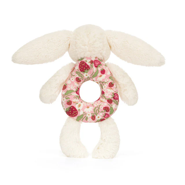 Bashful Beige Bunny Ring Rattle - Image 3