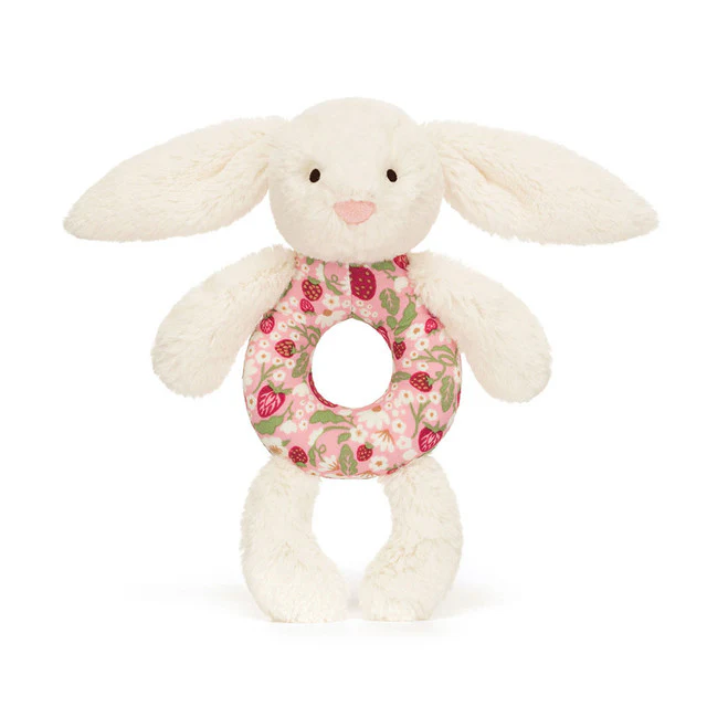 Bashful Beige Bunny Ring Rattle - Image 4
