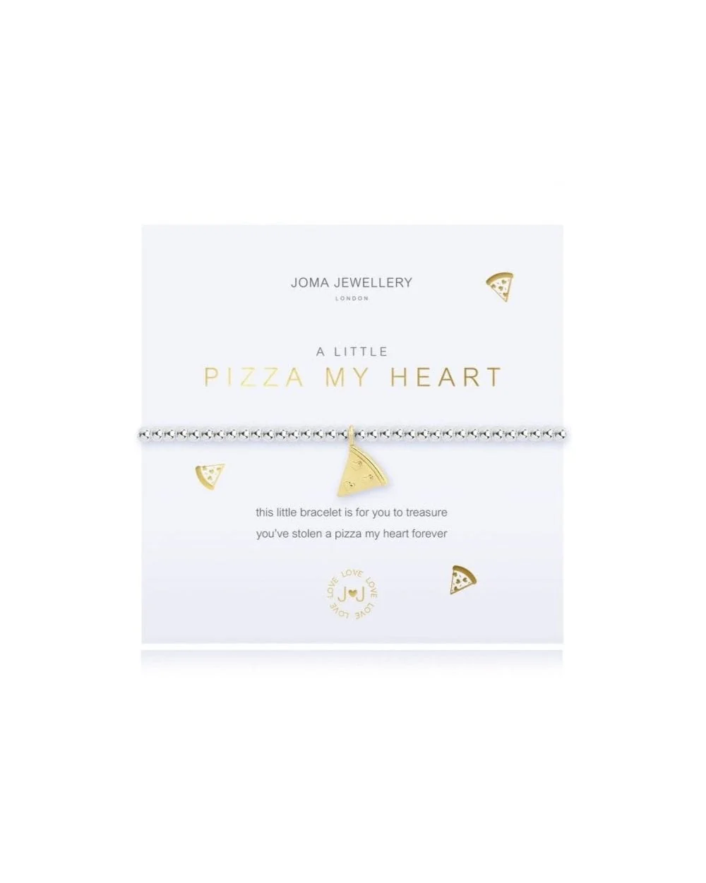 a little Pizza My Heart Bracelet